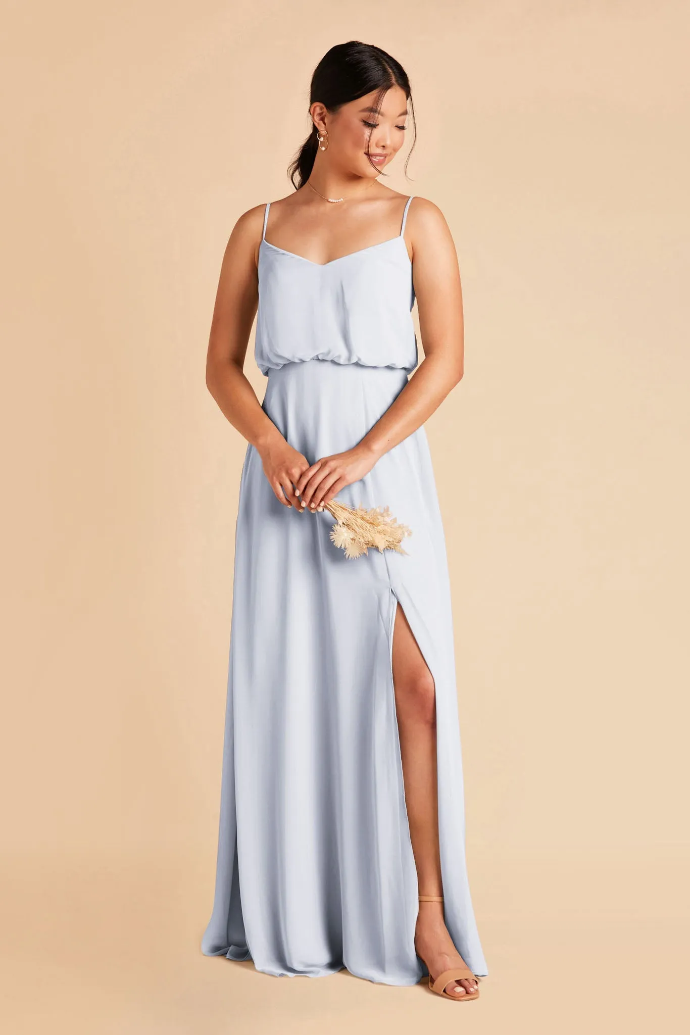 Gwennie Chiffon Dress With Slit - Ice Blue sold by Birdy Grey product image thumbnail 4