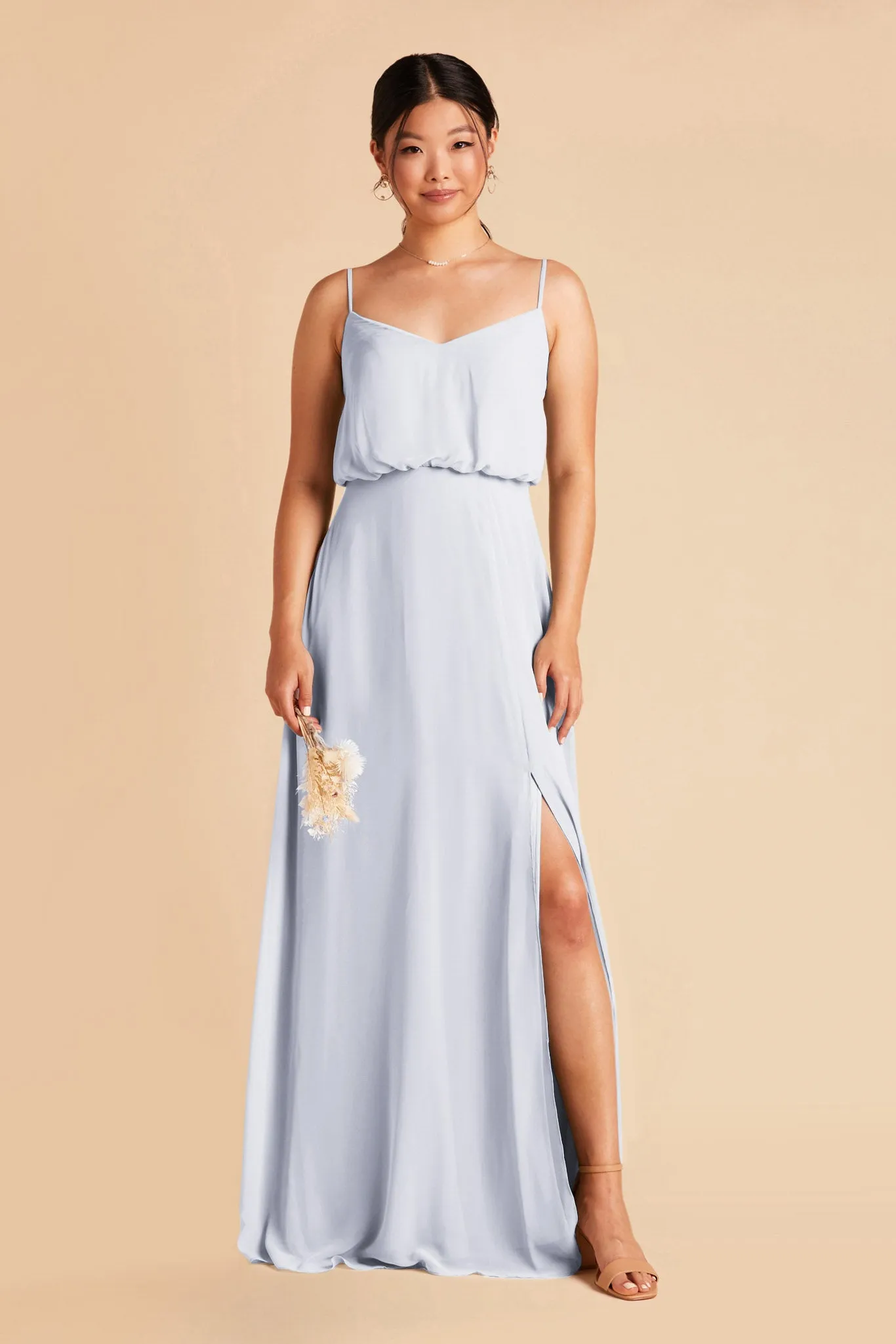 Gwennie Chiffon Dress With Slit - Ice Blue sold by Birdy Grey product image thumbnail 3