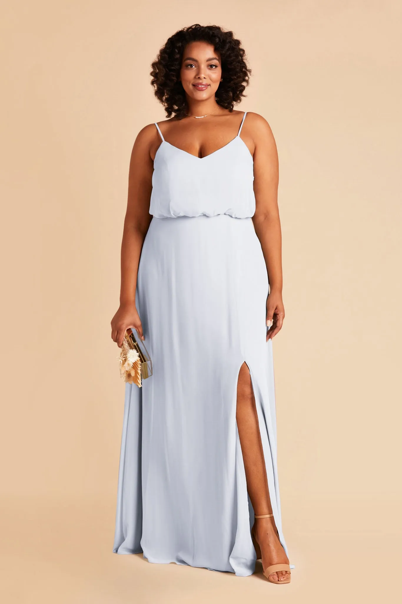 Gwennie Chiffon Dress With Slit - Ice Blue sold by Birdy Grey product image thumbnail 2