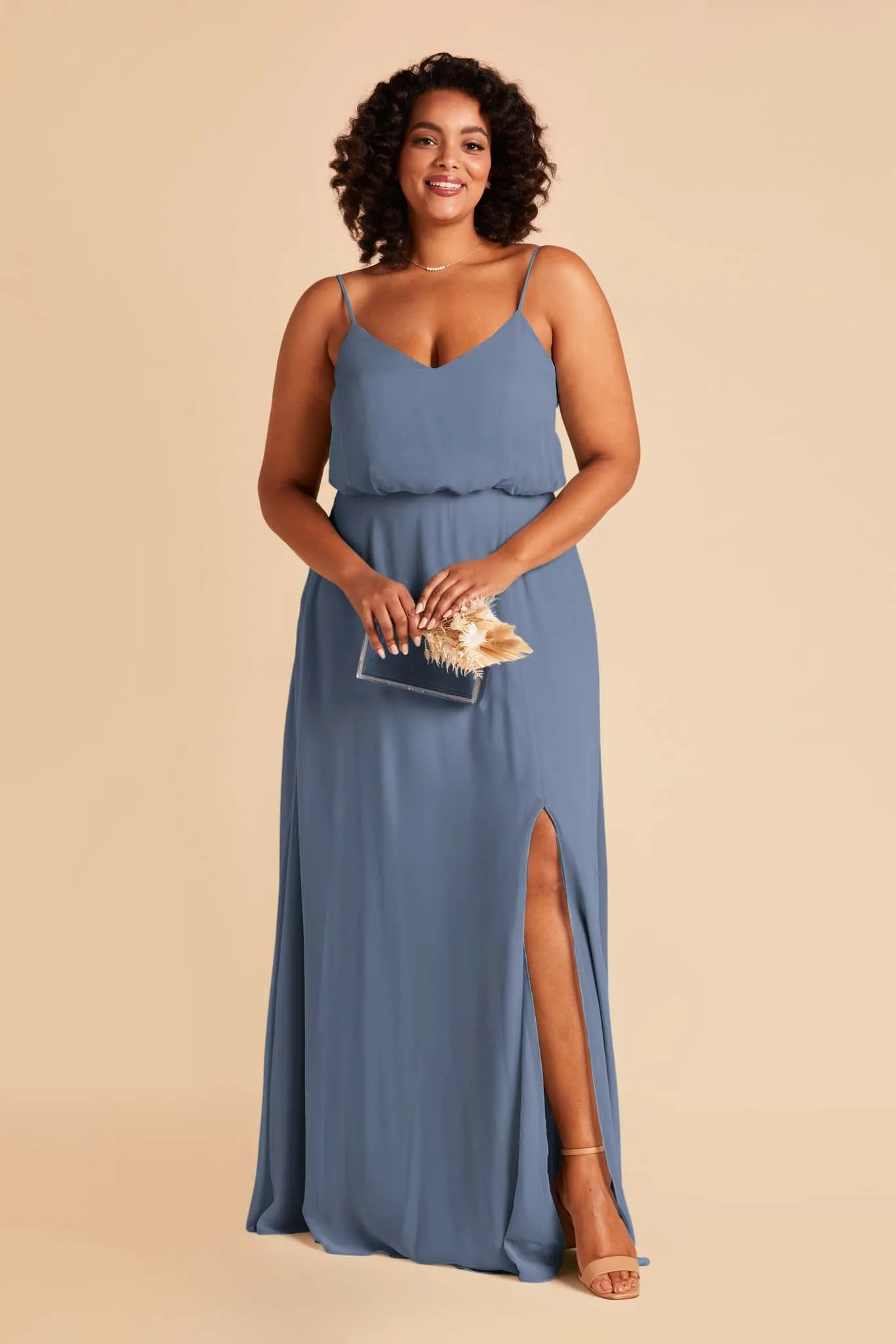 Gwennie Chiffon Dress With Slit - Twilight sold by Birdy Grey product image thumbnail 2