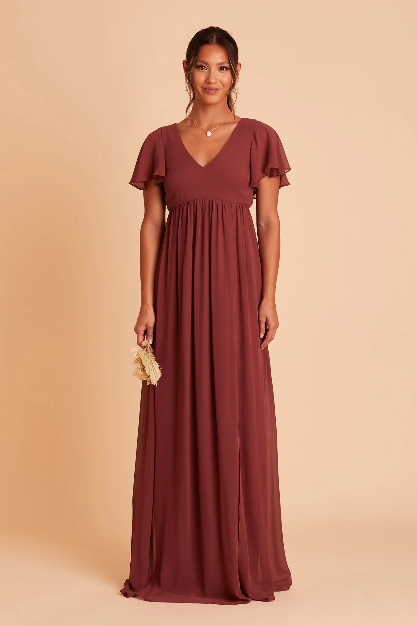 Hannah Chiffon Dress - Rosewood sold by Birdy Grey product image thumbnail 4
