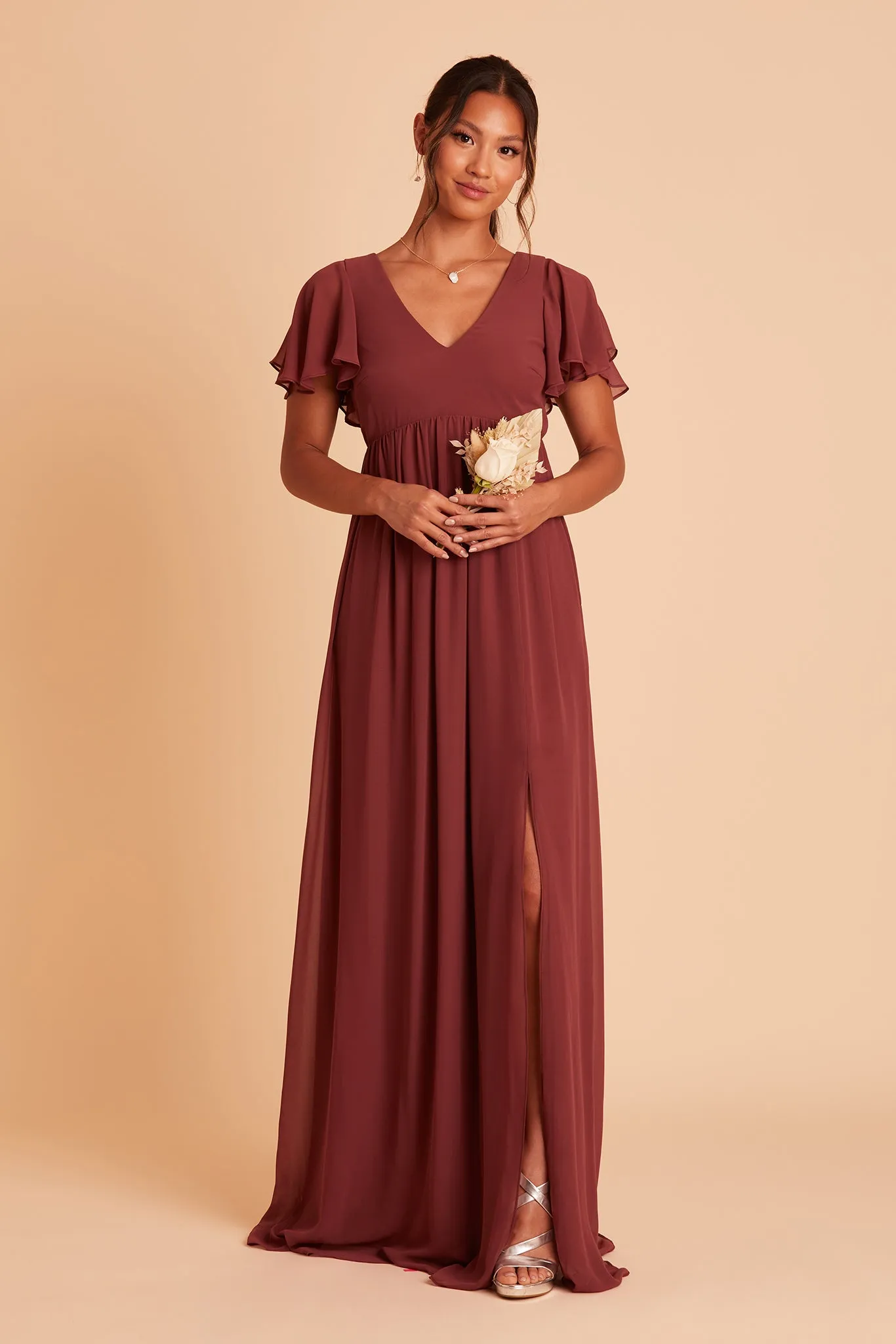 Hannah Chiffon Dress - Rosewood sold by Birdy Grey product image thumbnail 5