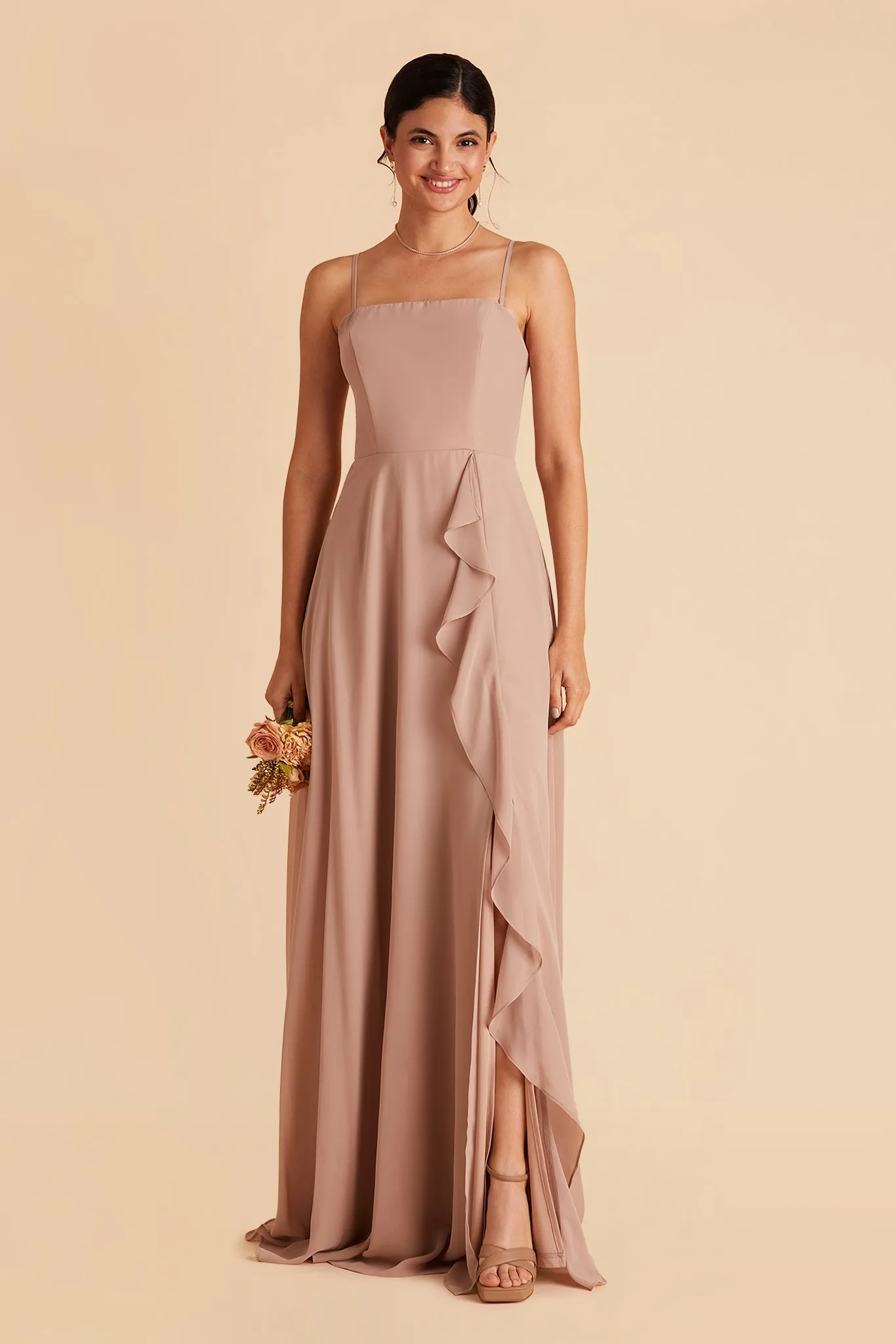 Winnie Chiffon Dress - Taupe sold by Birdy Grey product image thumbnail 3
