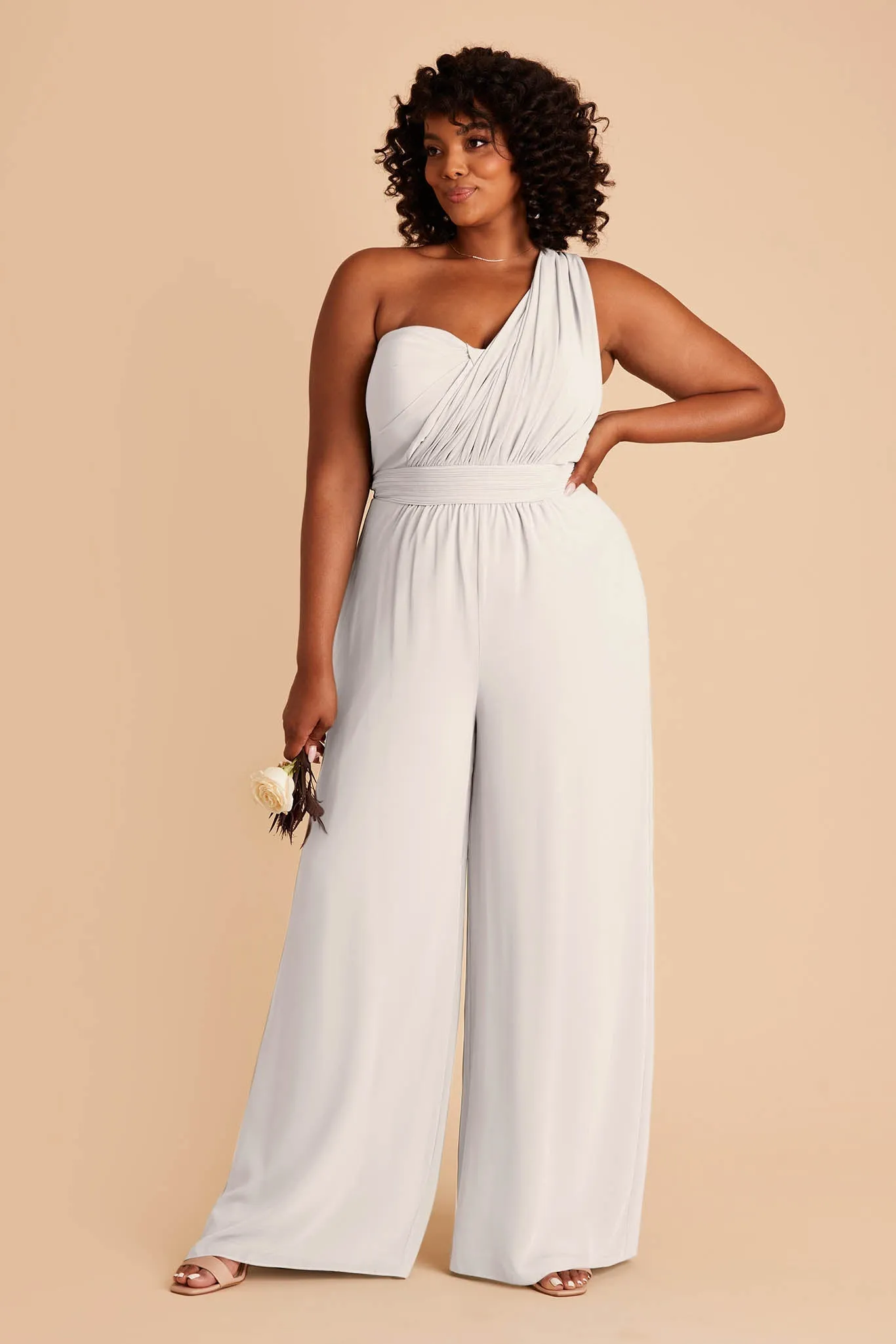 Gigi Chiffon Jumpsuit - Dove Gray sold by Birdy Grey product image thumbnail 2