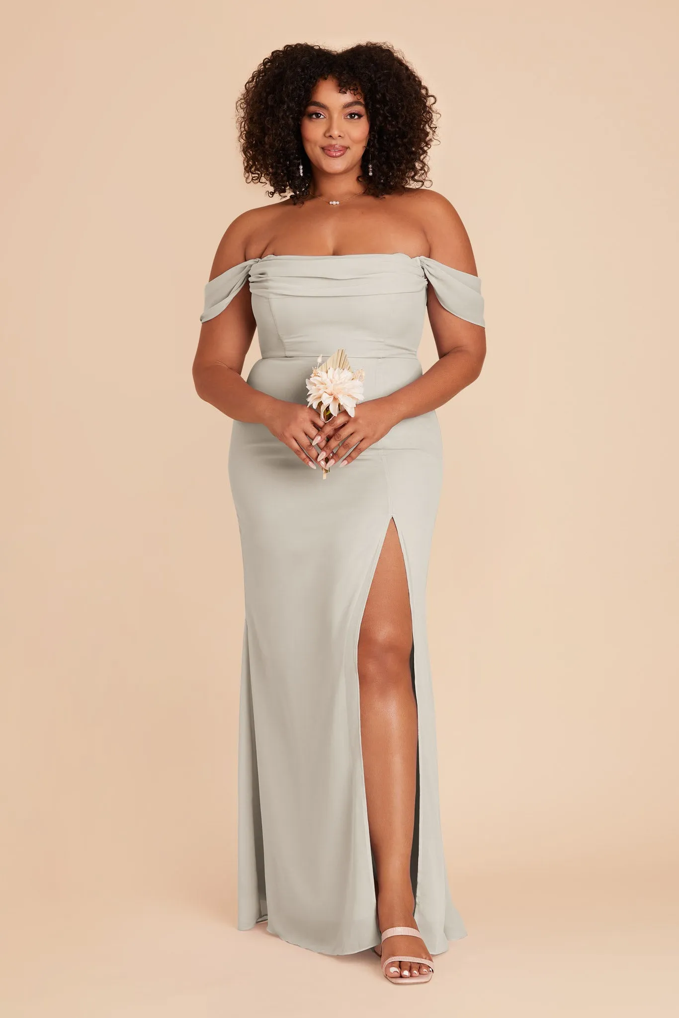 Mira Chiffon Dress - Dove Gray sold by Birdy Grey product image thumbnail 2