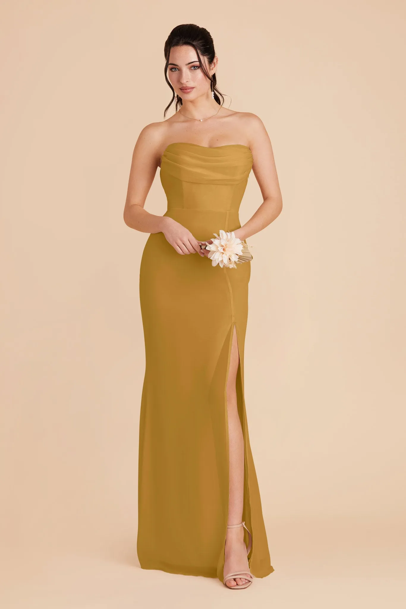 Mira Chiffon Dress - Marigold sold by Birdy Grey product image thumbnail 3