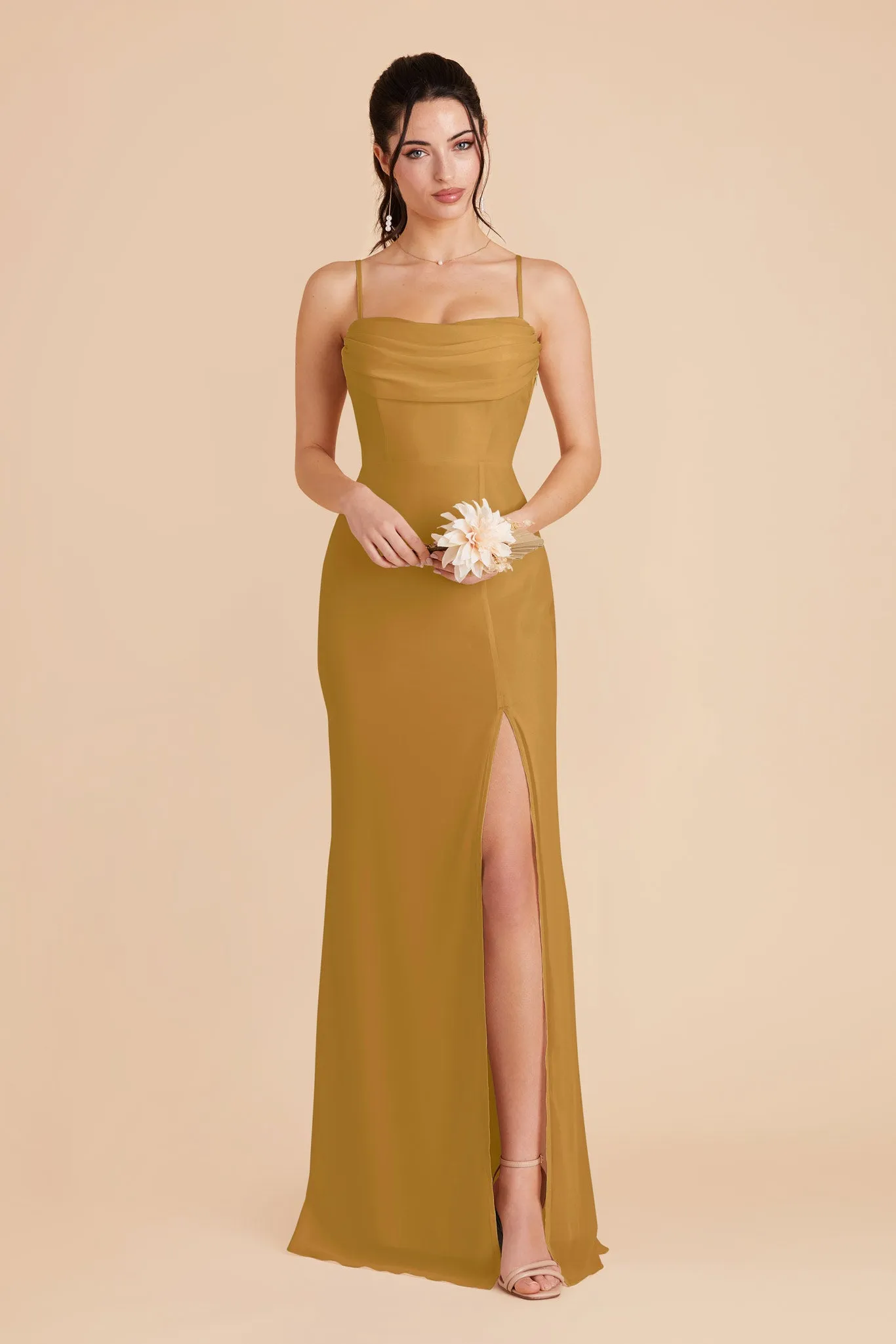 Mira Chiffon Dress - Marigold sold by Birdy Grey product image thumbnail 4