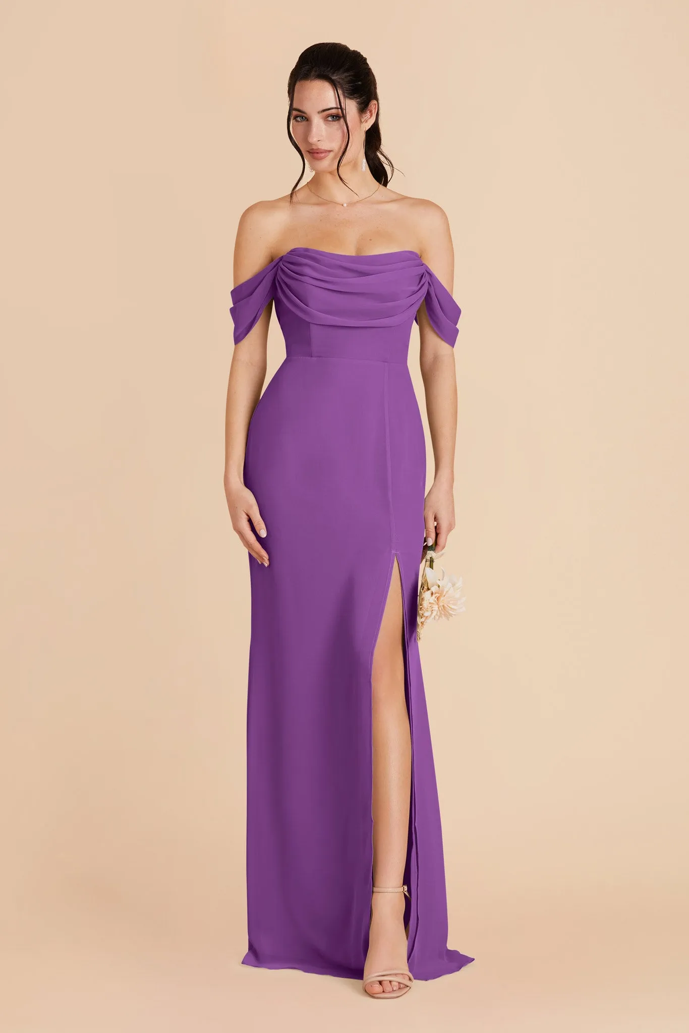 Mira Chiffon Dress - Amethyst sold by Birdy Grey product image thumbnail 3