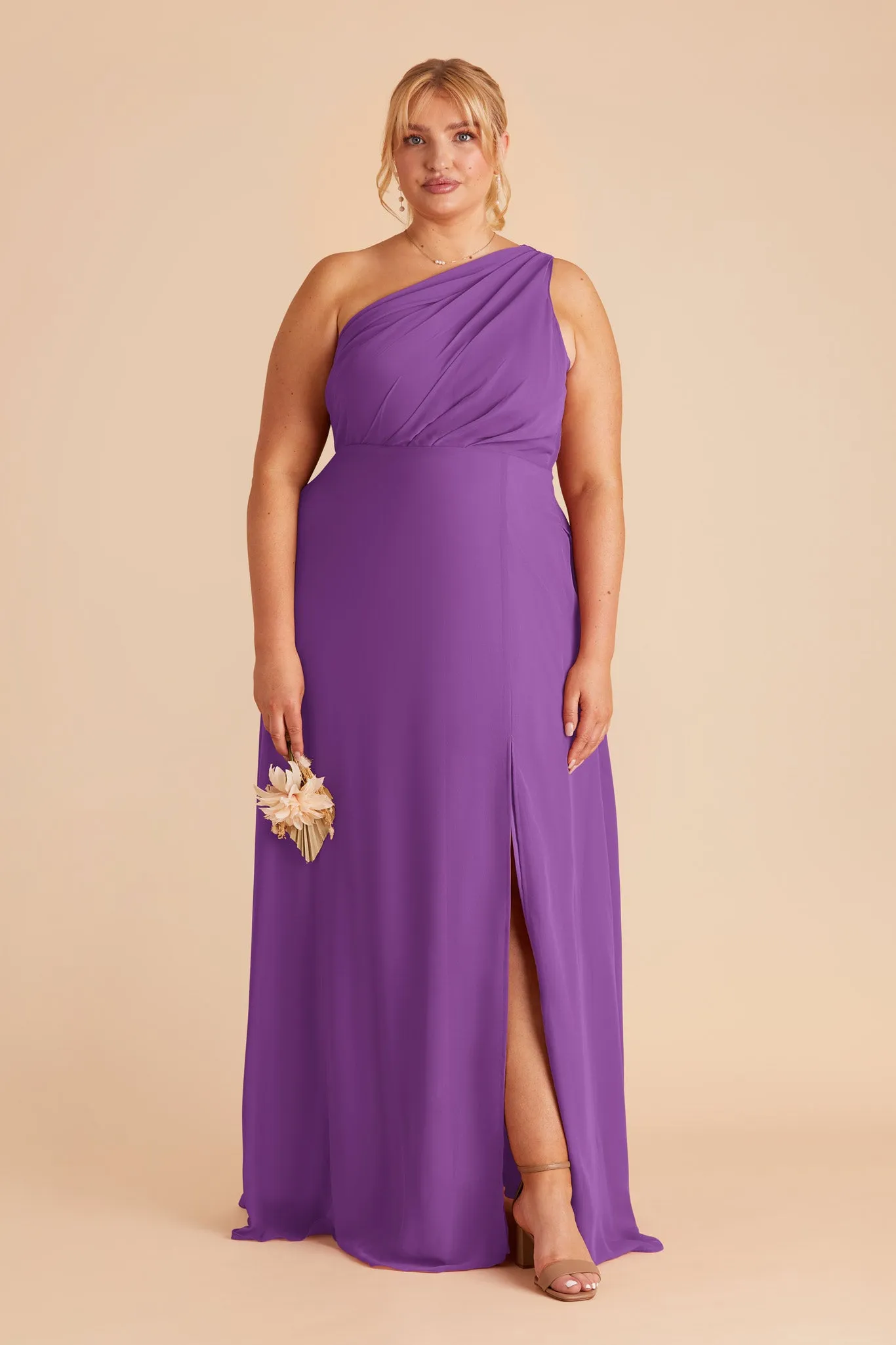 Kira Chiffon Dress With Slit - Amethyst sold by Birdy Grey product image thumbnail 5