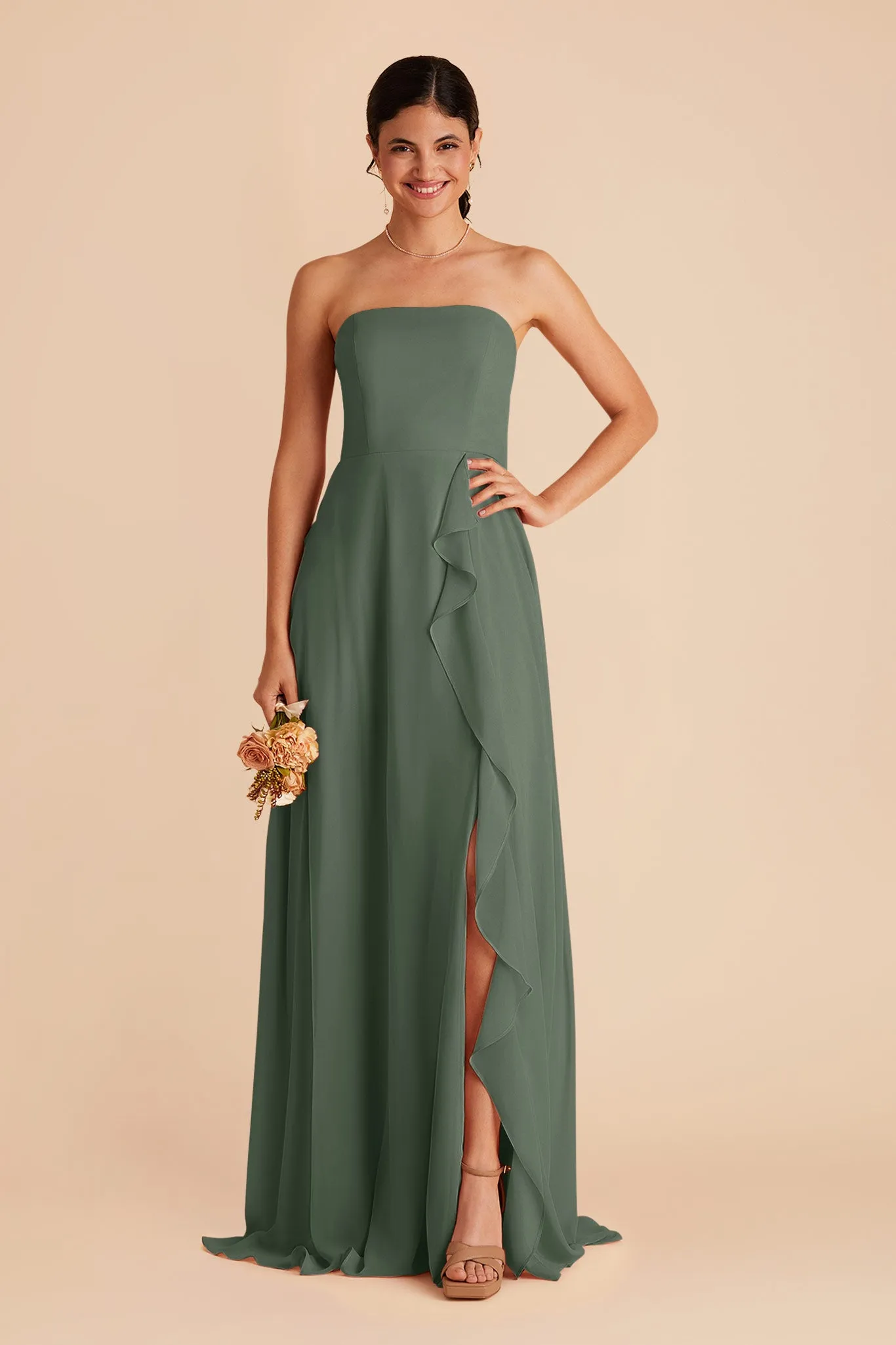 Winnie Chiffon Dress - Eucalyptus sold by Birdy Grey