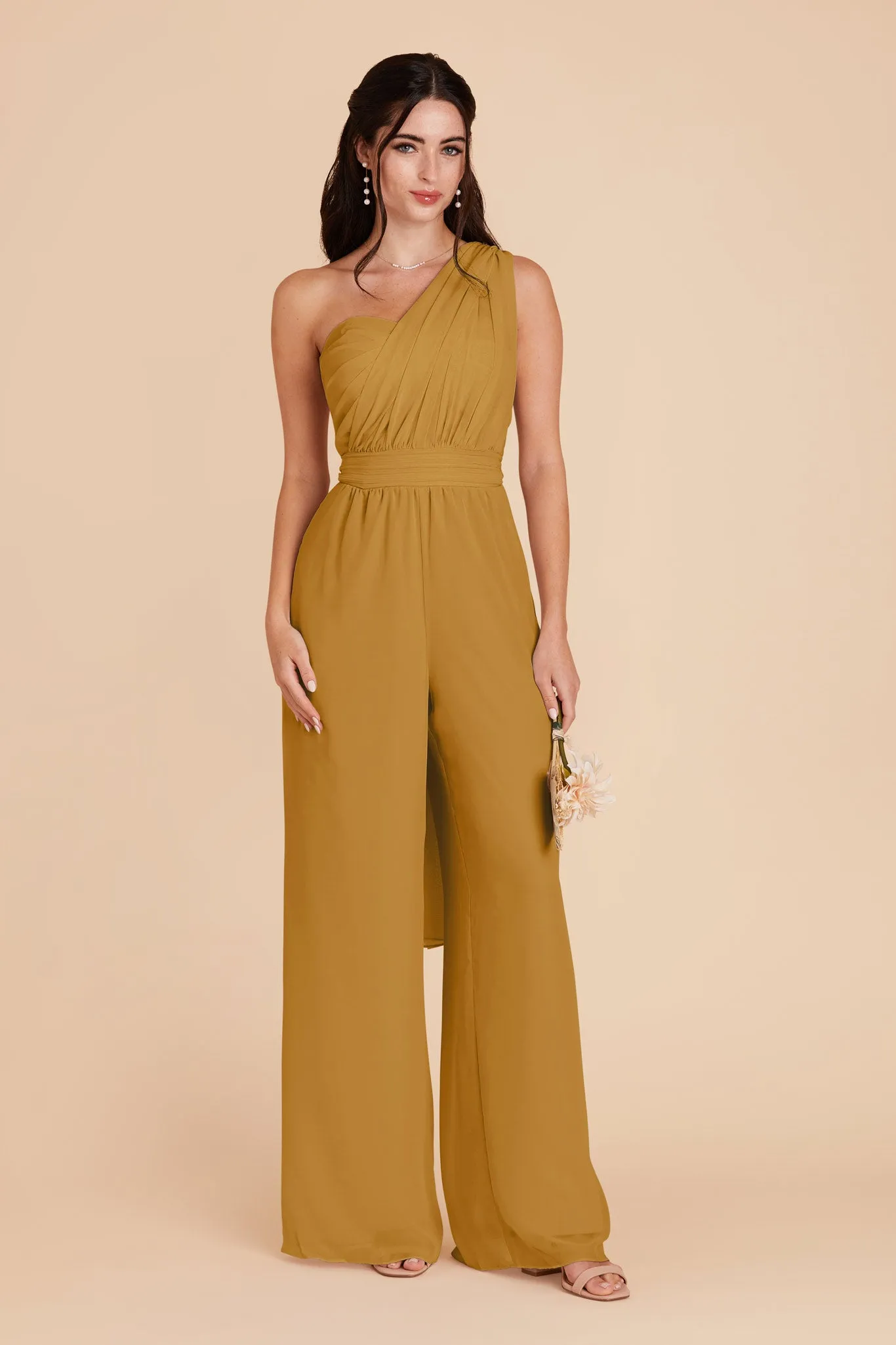 Gigi Chiffon Jumpsuit - Marigold sold by Birdy Grey product image thumbnail 3