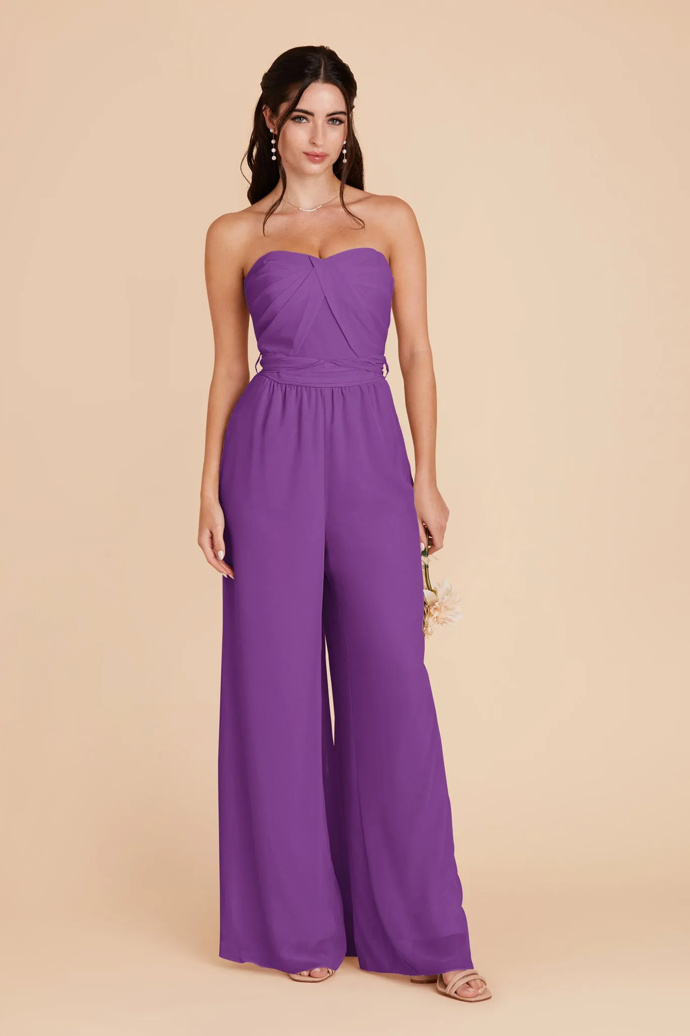 Gigi Chiffon Jumpsuit - Amethyst sold by Birdy Grey product image thumbnail 3