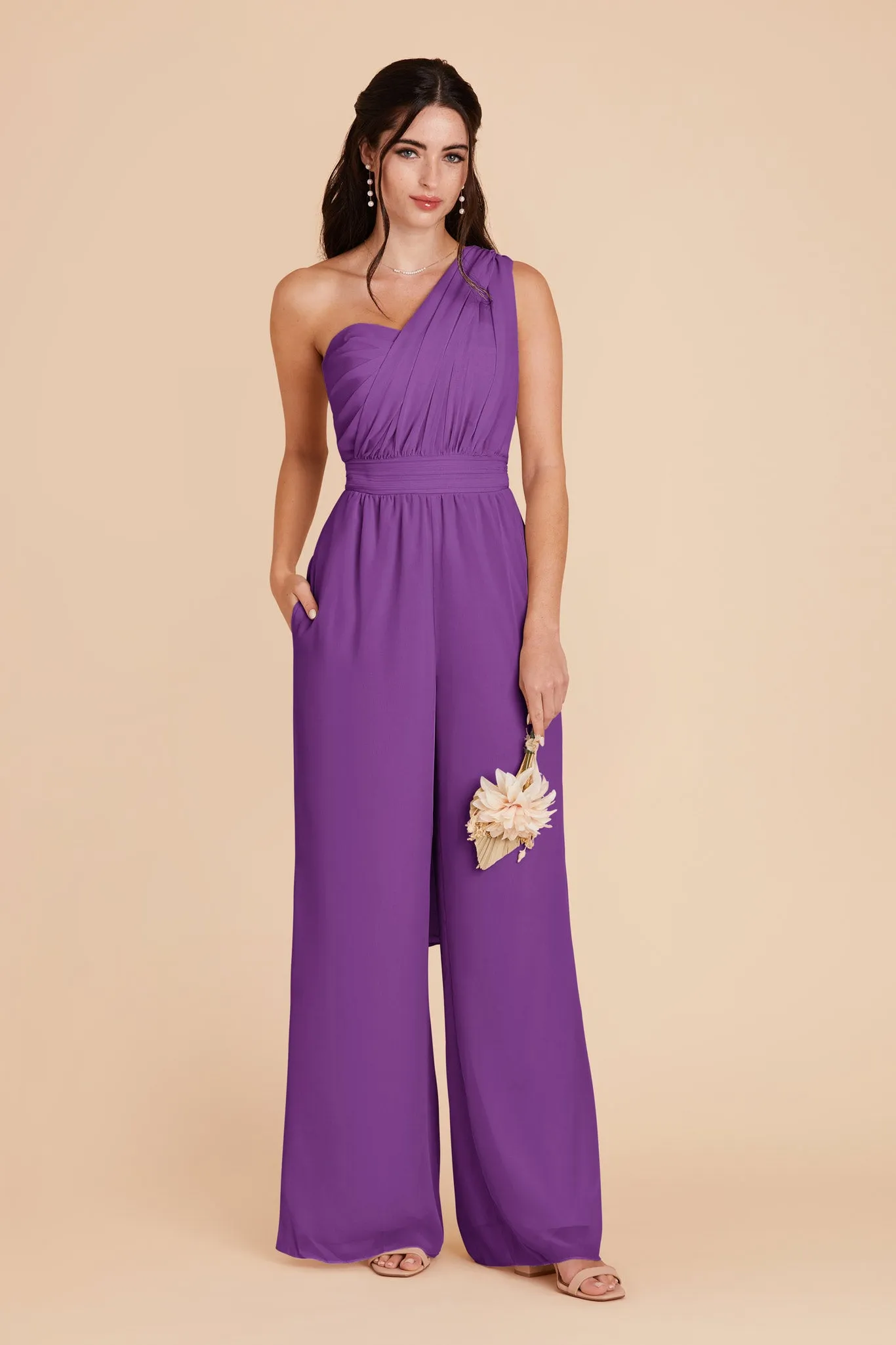 Gigi Chiffon Jumpsuit - Amethyst sold by Birdy Grey product image thumbnail 4