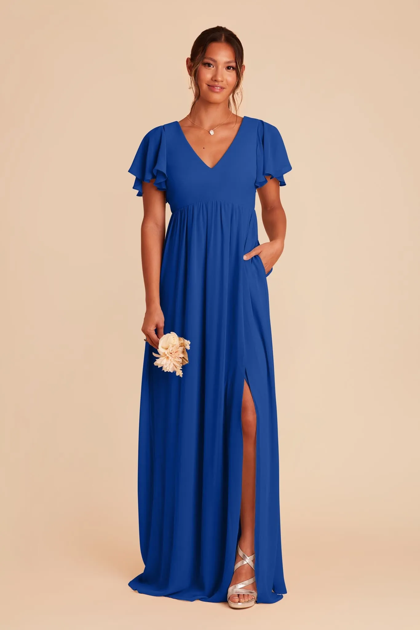 Hannah Chiffon Dress - Cobalt Blue sold by Birdy Grey product image thumbnail 5