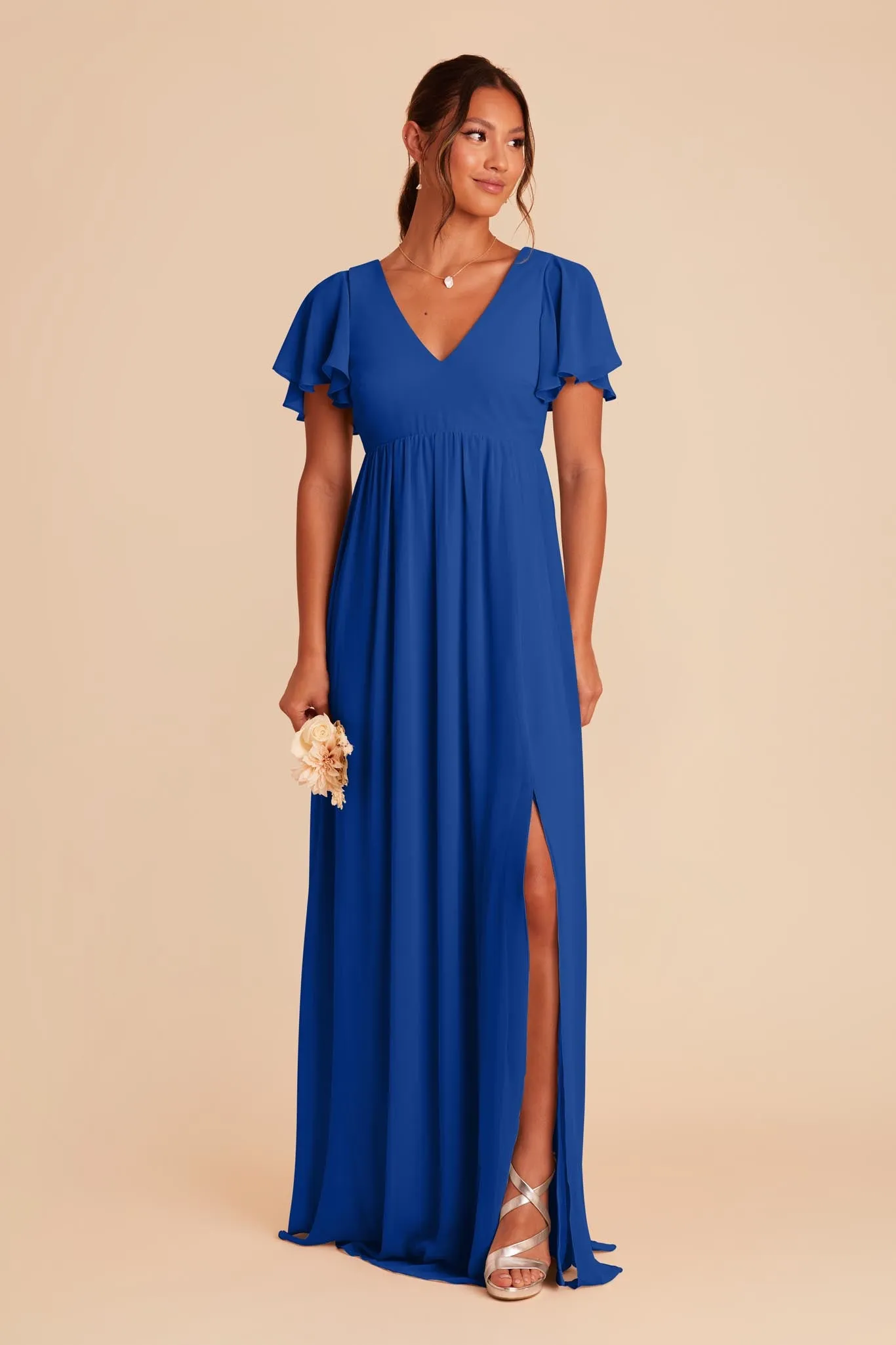 Hannah Chiffon Dress - Cobalt Blue sold by Birdy Grey product image thumbnail 4