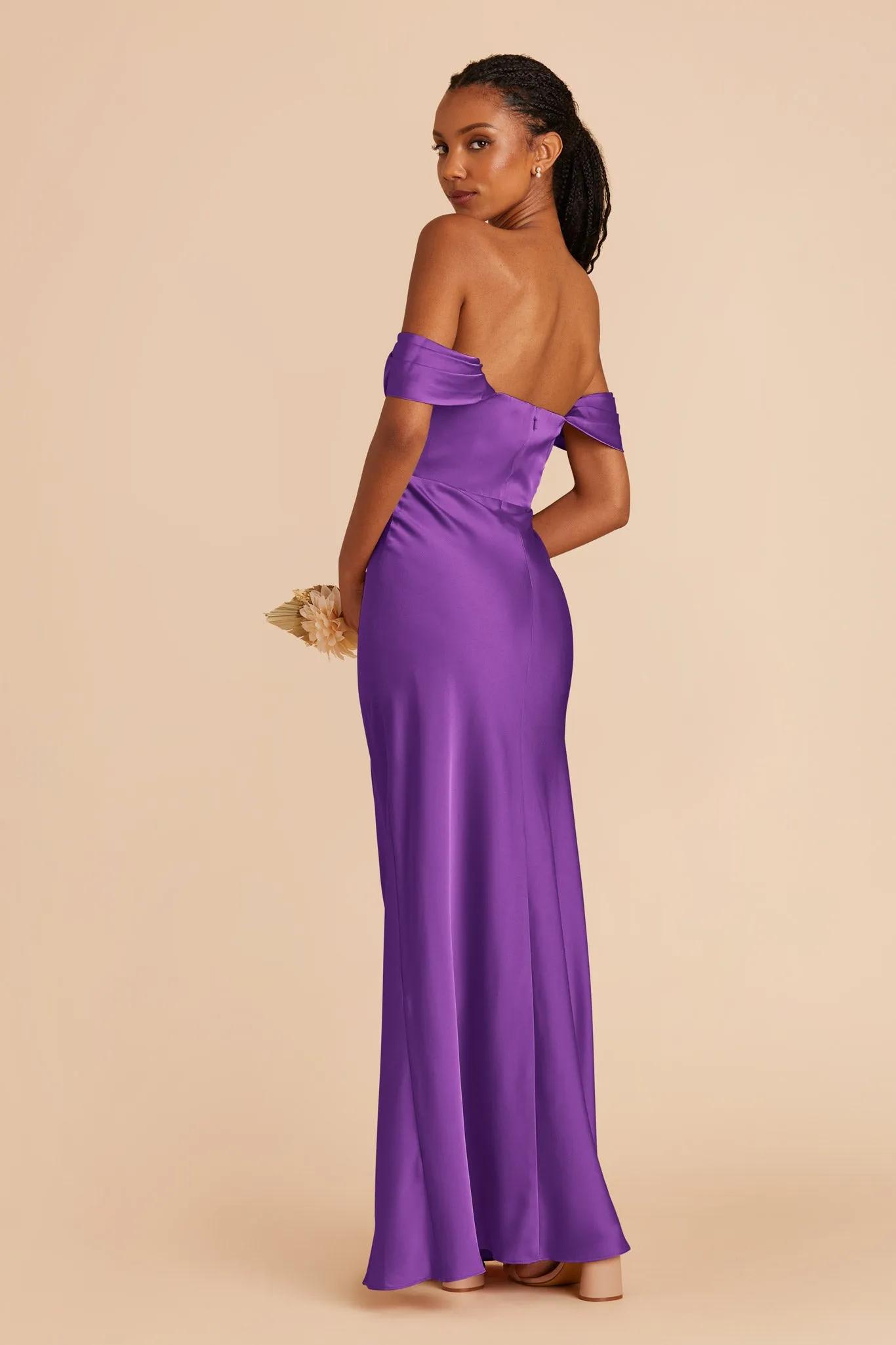 Mia Matte Satin Dress - Amethyst sold by Birdy Grey product image thumbnail 4