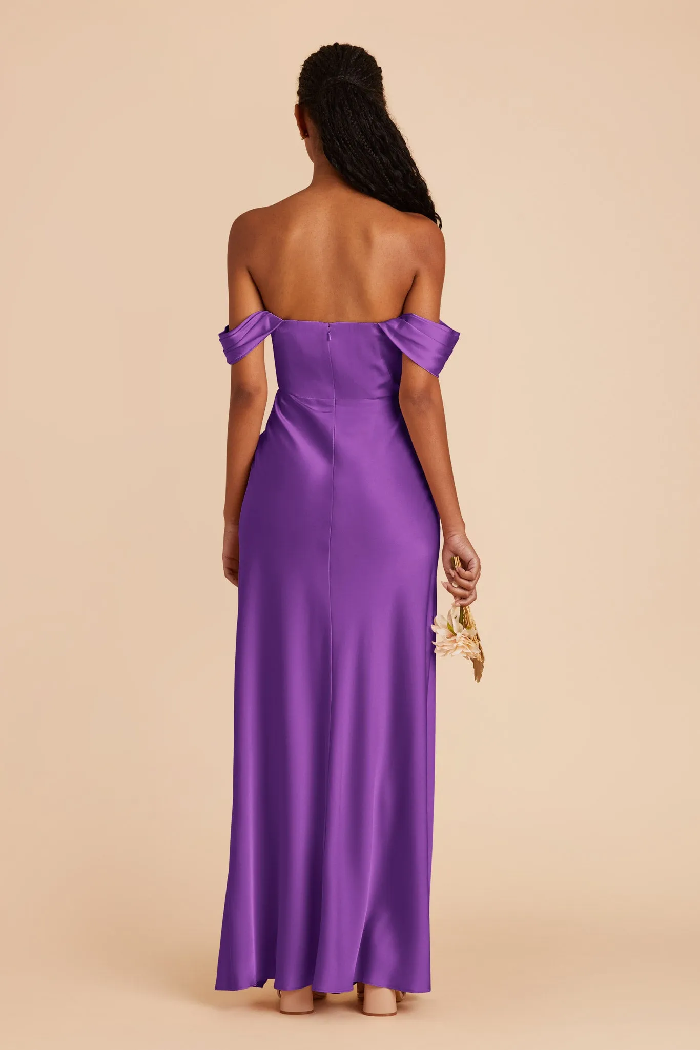 Mia Matte Satin Dress - Amethyst sold by Birdy Grey product image thumbnail 5