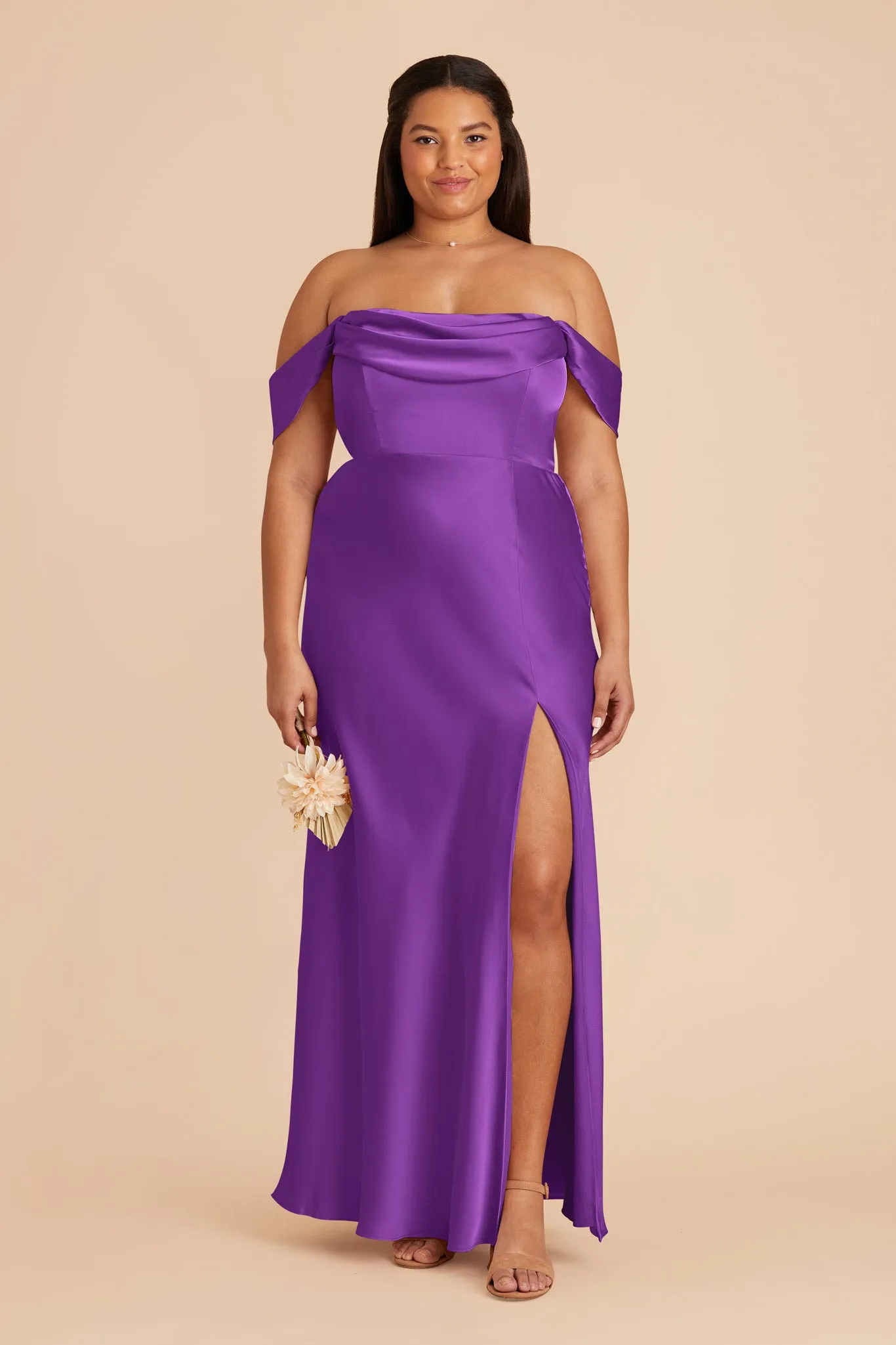 Mia Matte Satin Dress - Amethyst sold by Birdy Grey product image thumbnail 2