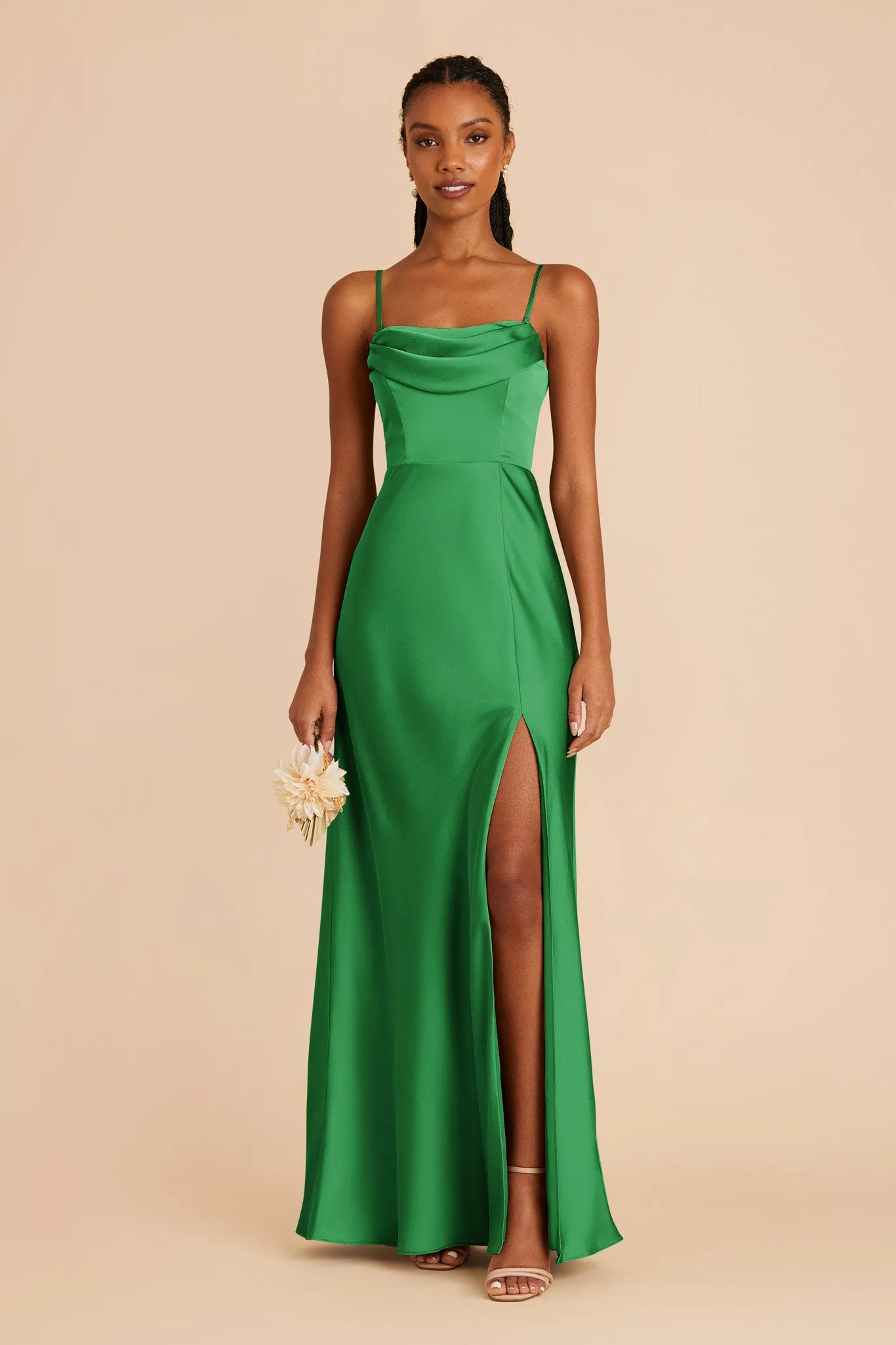 Mia Matte Satin Dress - Kelly Green sold by Birdy Grey product image thumbnail 3