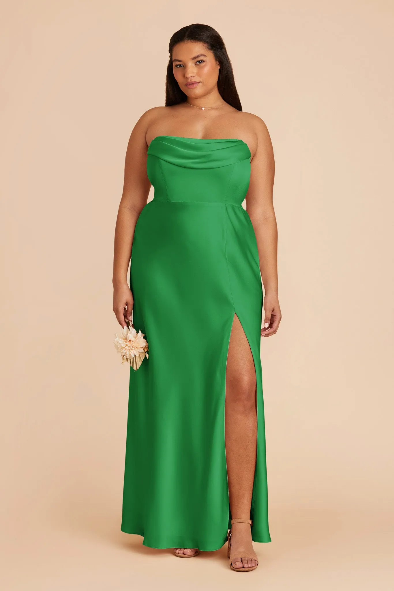 Mia Matte Satin Dress - Kelly Green sold by Birdy Grey product image thumbnail 2