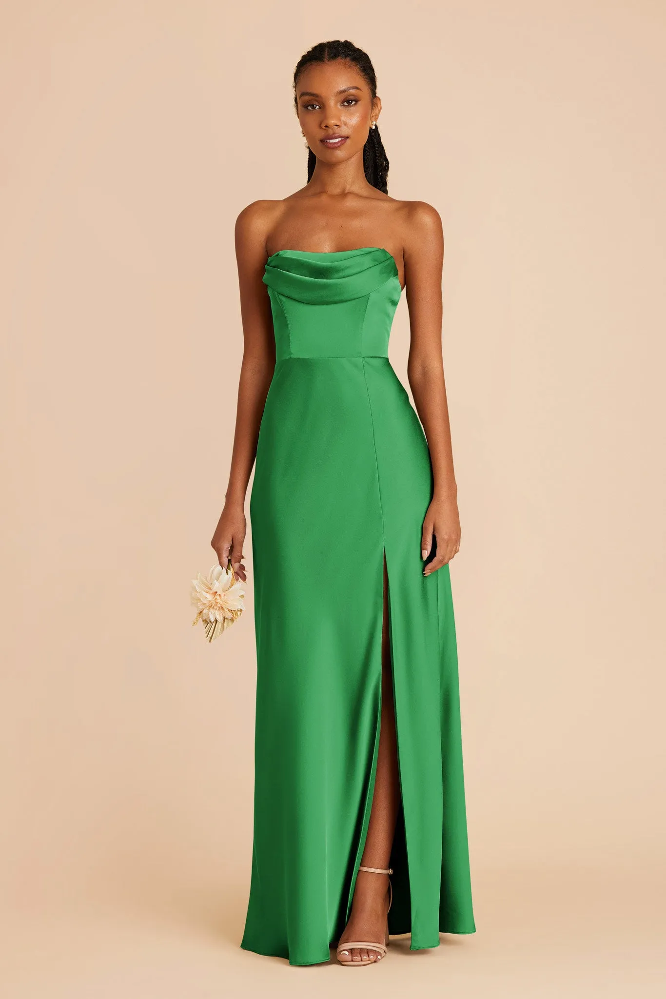 Mia Matte Satin Dress - Kelly Green sold by Birdy Grey product image thumbnail 4