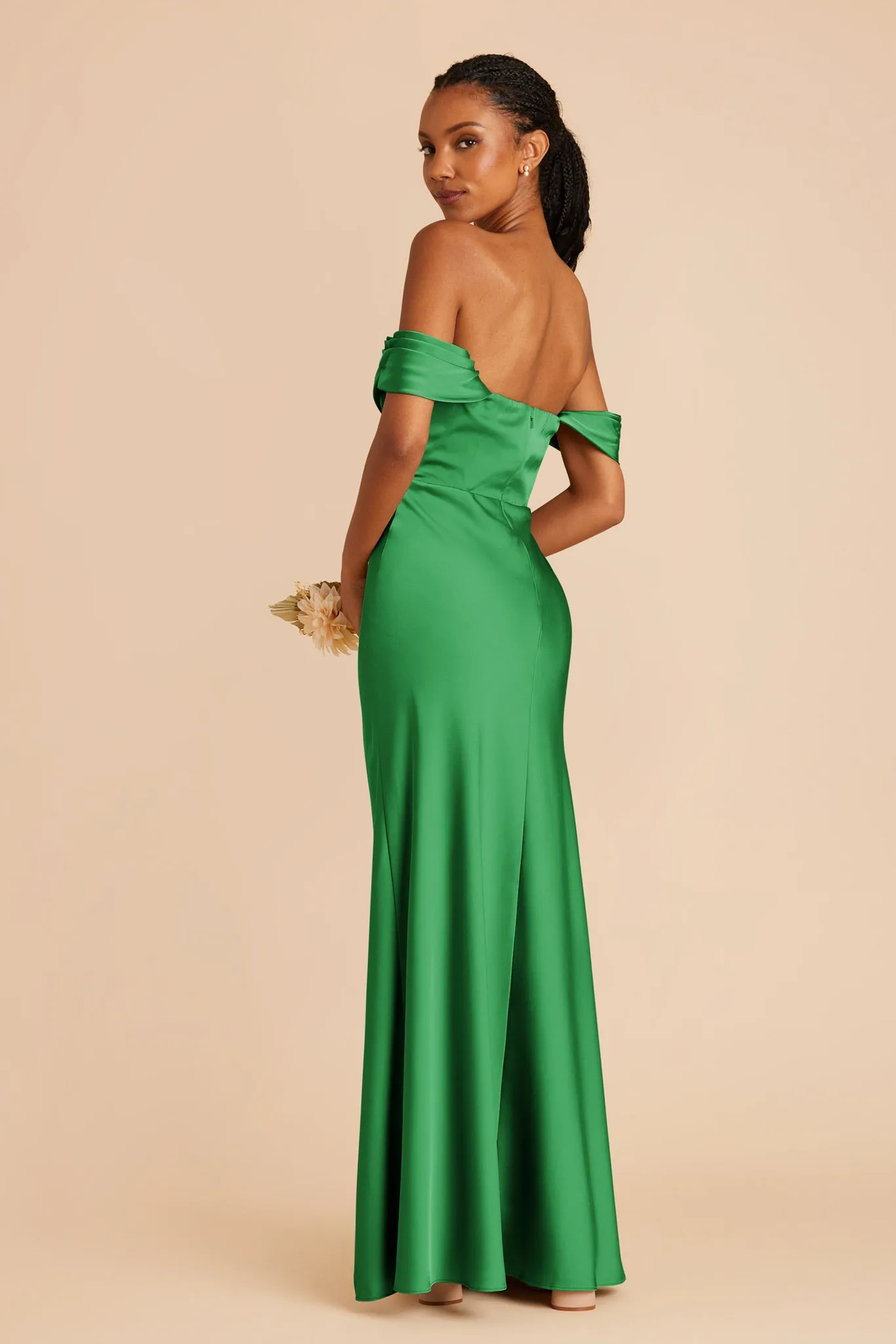 Mia Matte Satin Dress - Kelly Green sold by Birdy Grey product image thumbnail 5