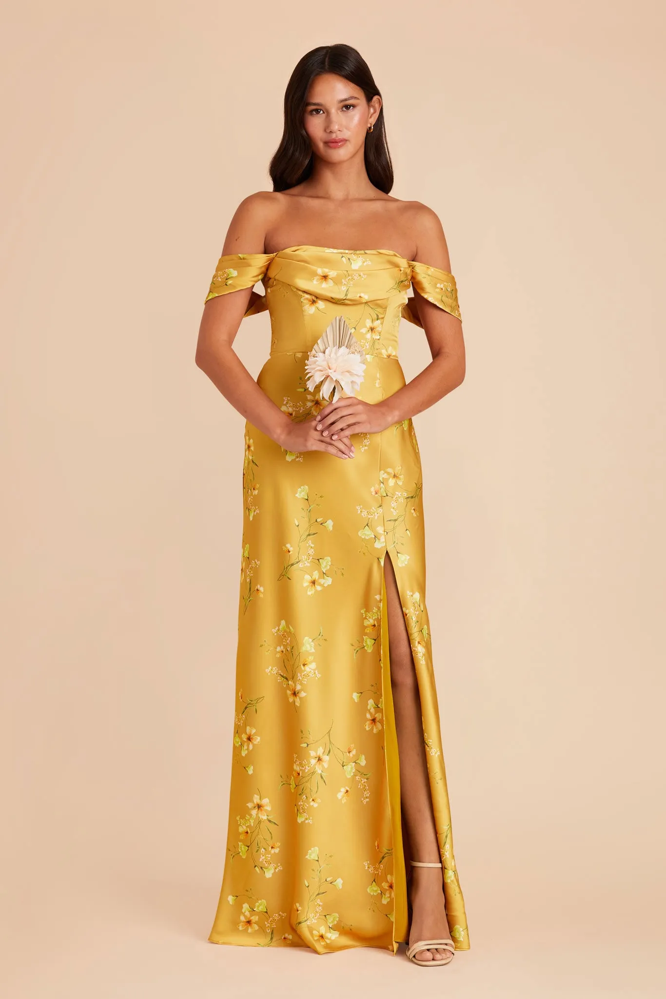 Mia Matte Satin Dress - Marigold Le Fleur sold by Birdy Grey product image thumbnail 3