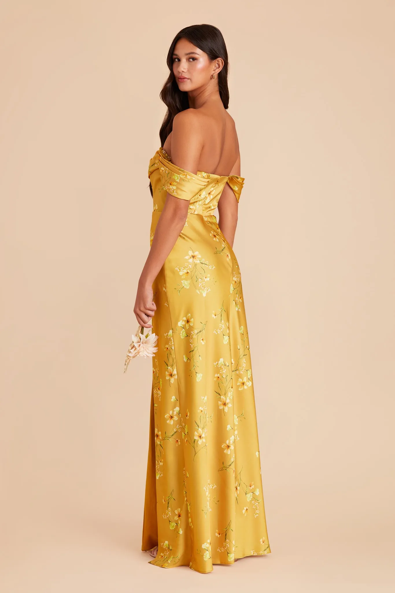 Mia Matte Satin Dress - Marigold Le Fleur sold by Birdy Grey product image thumbnail 5