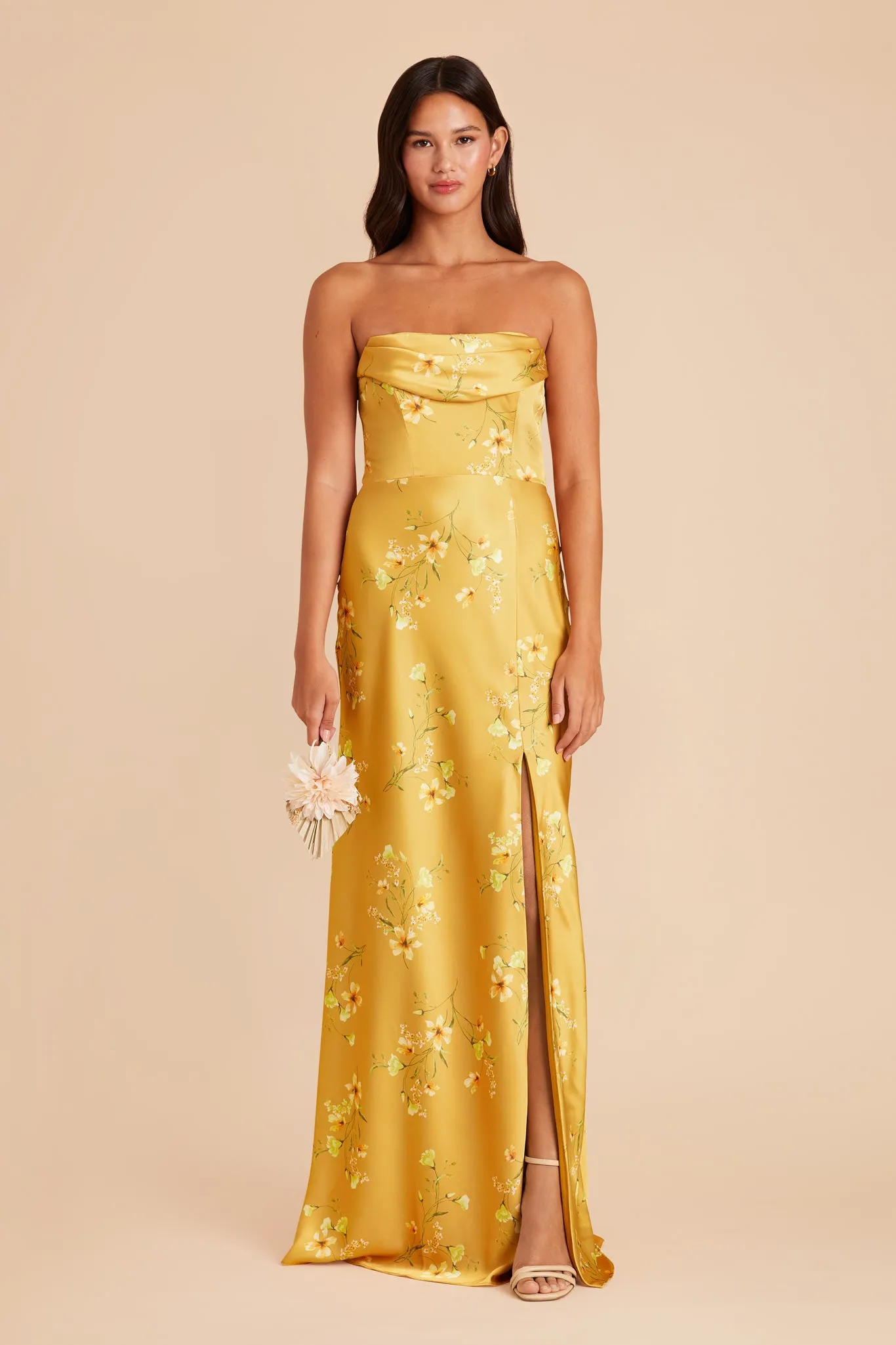 Mia Matte Satin Dress - Marigold Le Fleur sold by Birdy Grey product image thumbnail 2