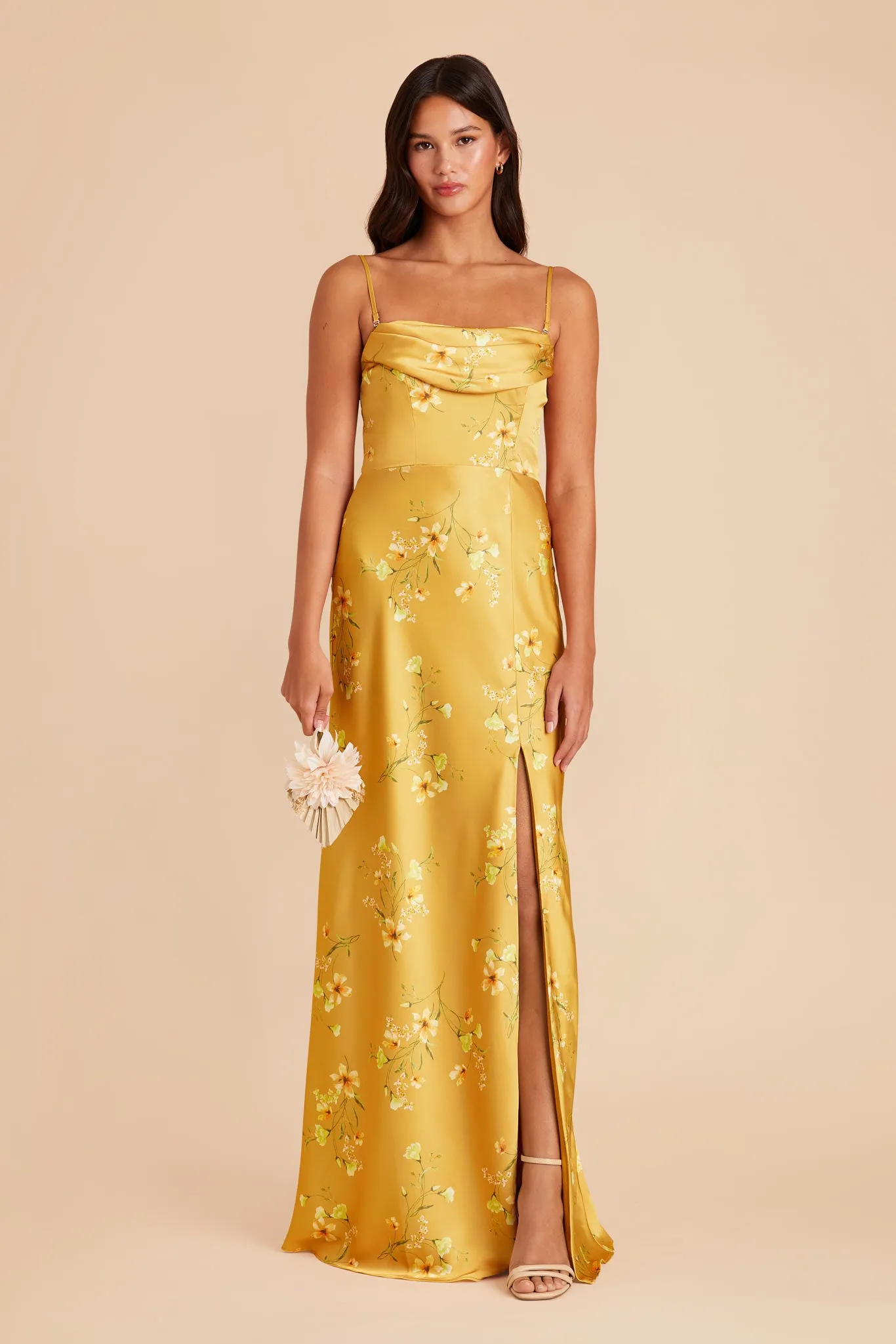 Mia Matte Satin Dress - Marigold Le Fleur sold by Birdy Grey product image thumbnail 4