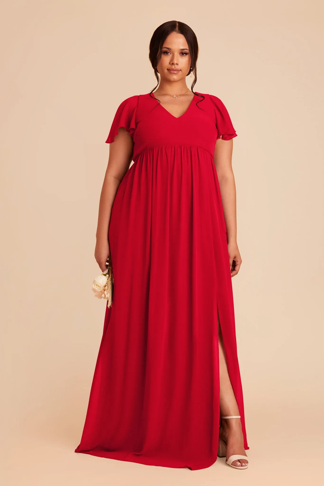 Hannah Chiffon Dress - Ruby Red sold by Birdy Grey product image thumbnail 3