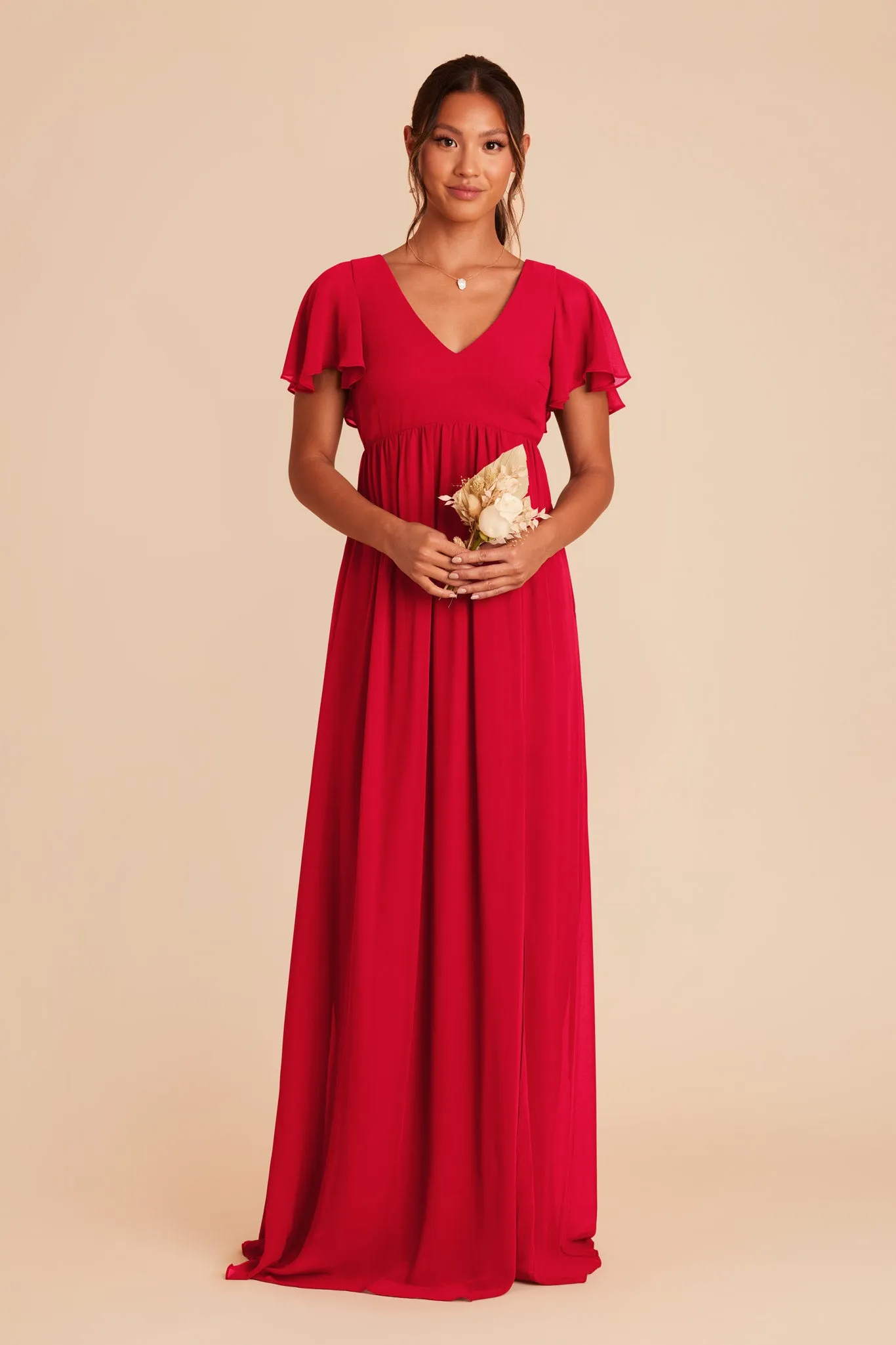 Hannah Chiffon Dress - Ruby Red sold by Birdy Grey product image thumbnail 4