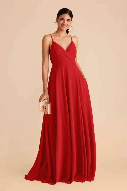 Kaia Chiffon Dress - Ruby Red sold by Birdy Grey