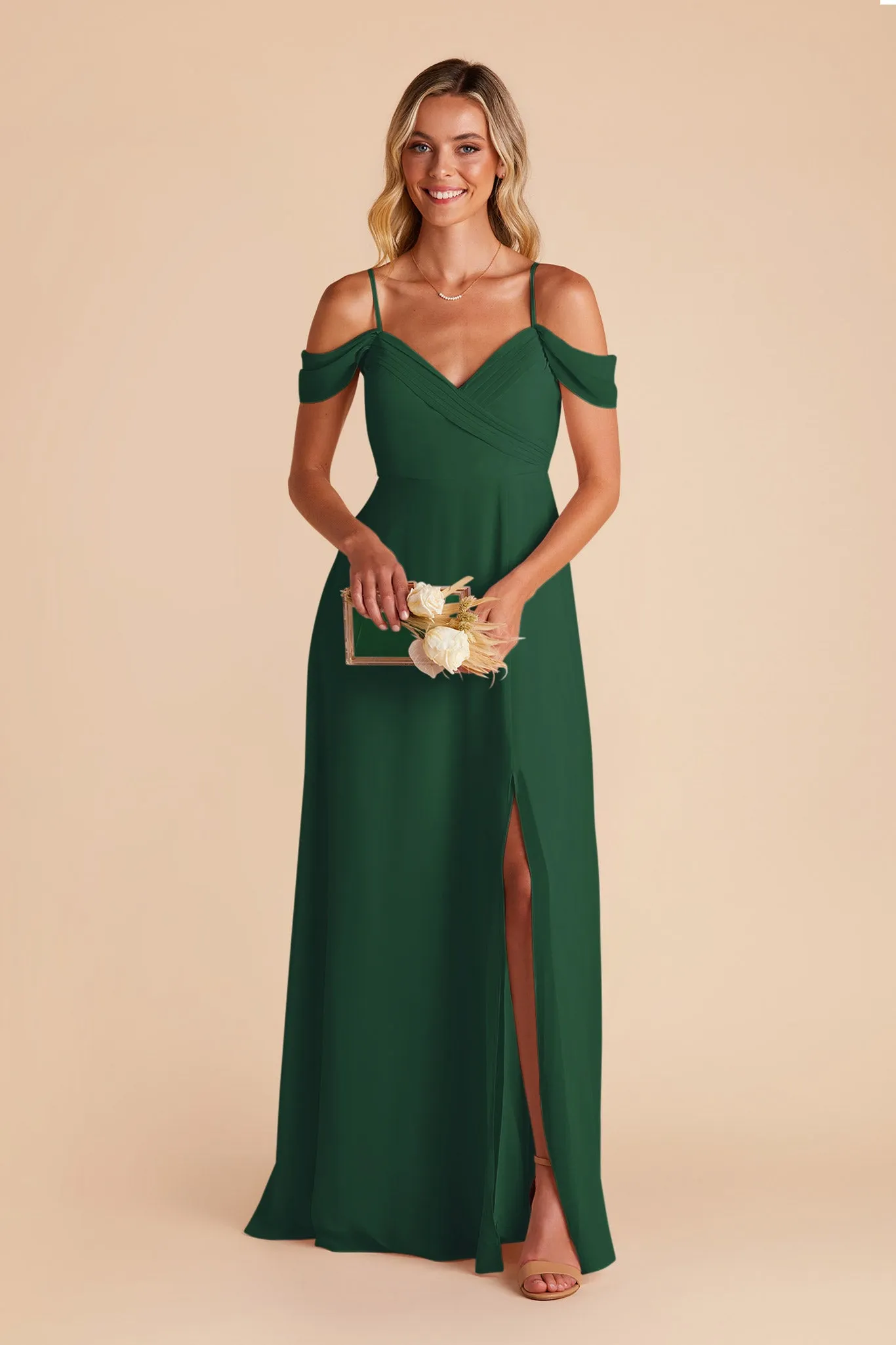 Spence Chiffon Dress With Slit - Forest Green sold by Birdy Grey product image thumbnail 5