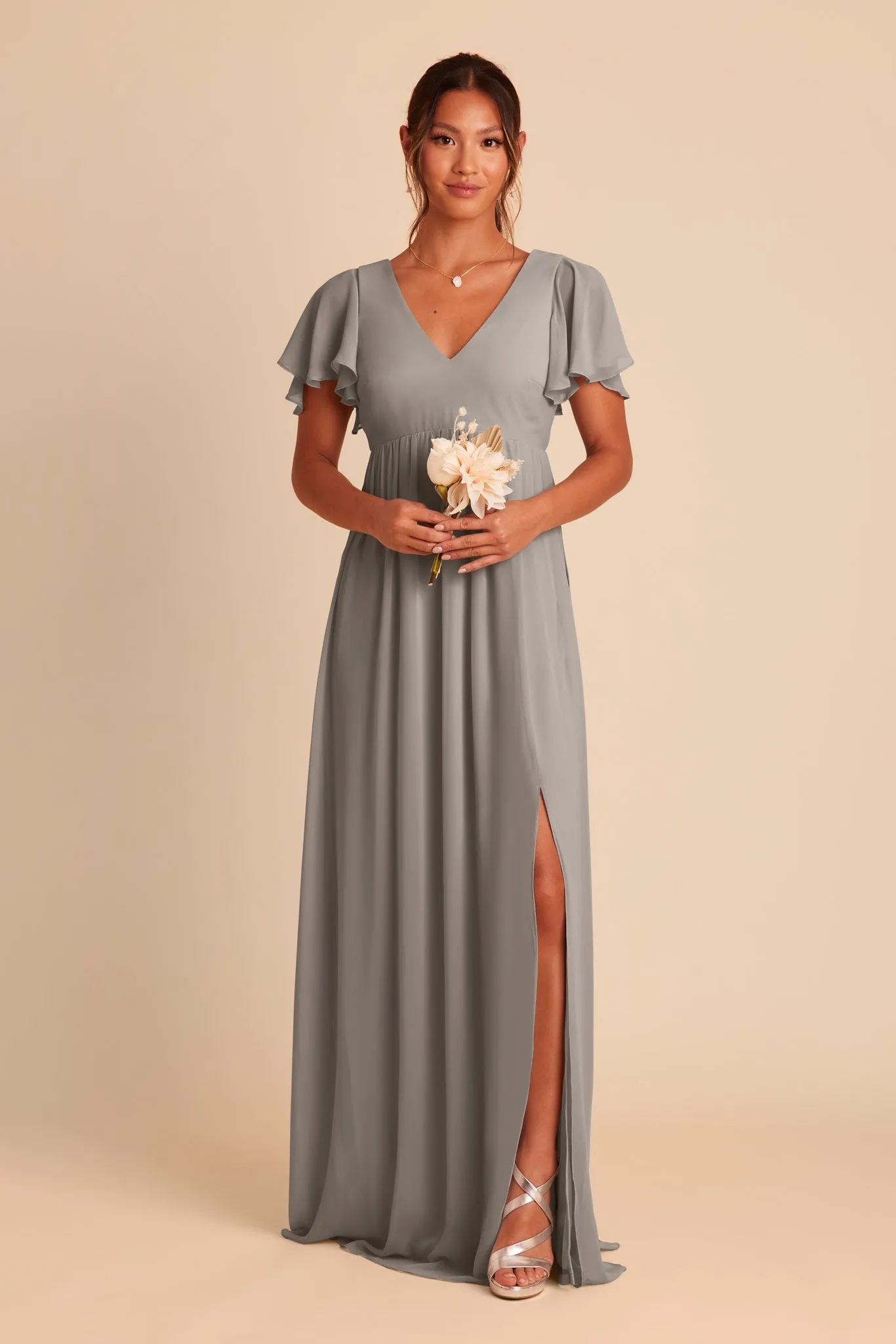 Hannah Chiffon Dress - Silver sold by Birdy Grey product image thumbnail 3