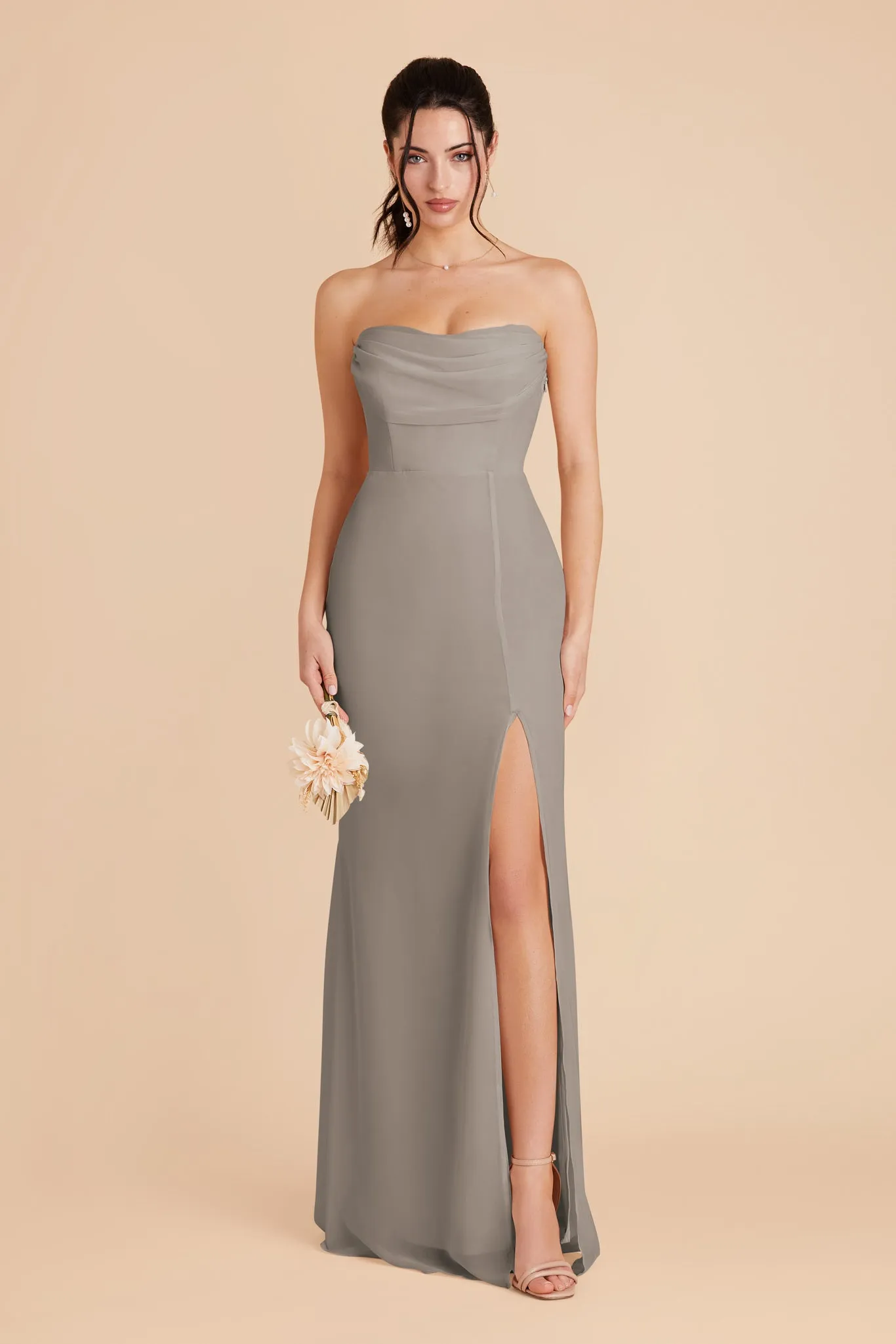 Mira Chiffon Dress - Silver sold by Birdy Grey product image thumbnail 3