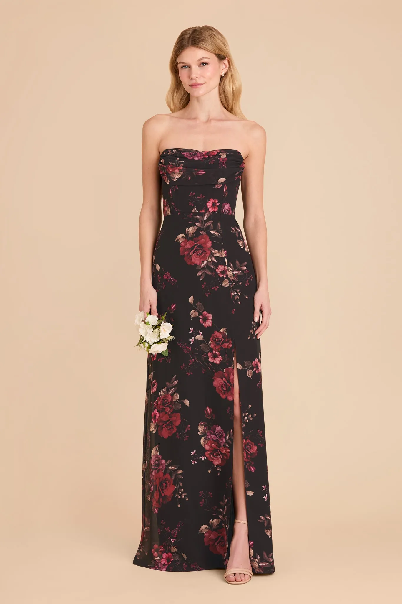 Mira Chiffon Dress - Black Fleurs D'Amour sold by Birdy Grey product image thumbnail 2