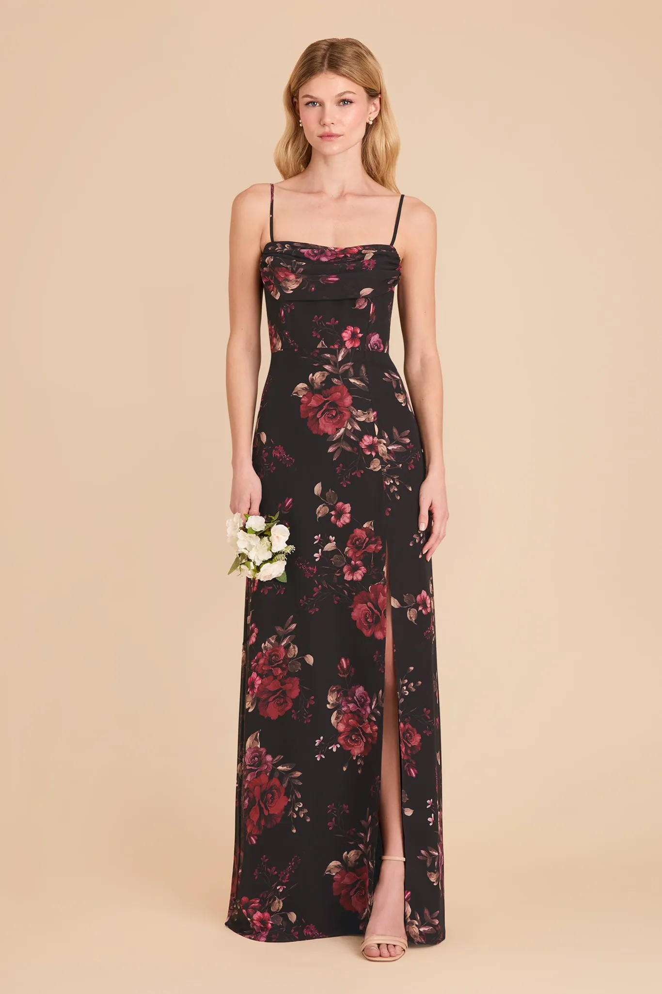 Mira Chiffon Dress - Black Fleurs D'Amour sold by Birdy Grey product image thumbnail 3