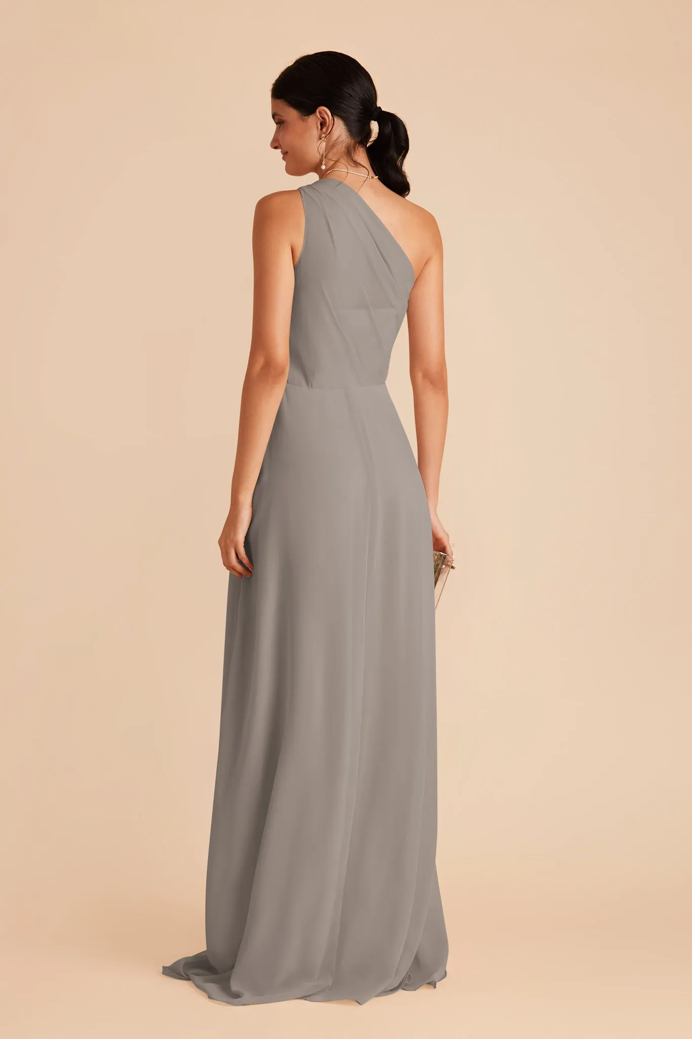 Kira Chiffon Dress With Slit - Silver sold by Birdy Grey product image thumbnail 5