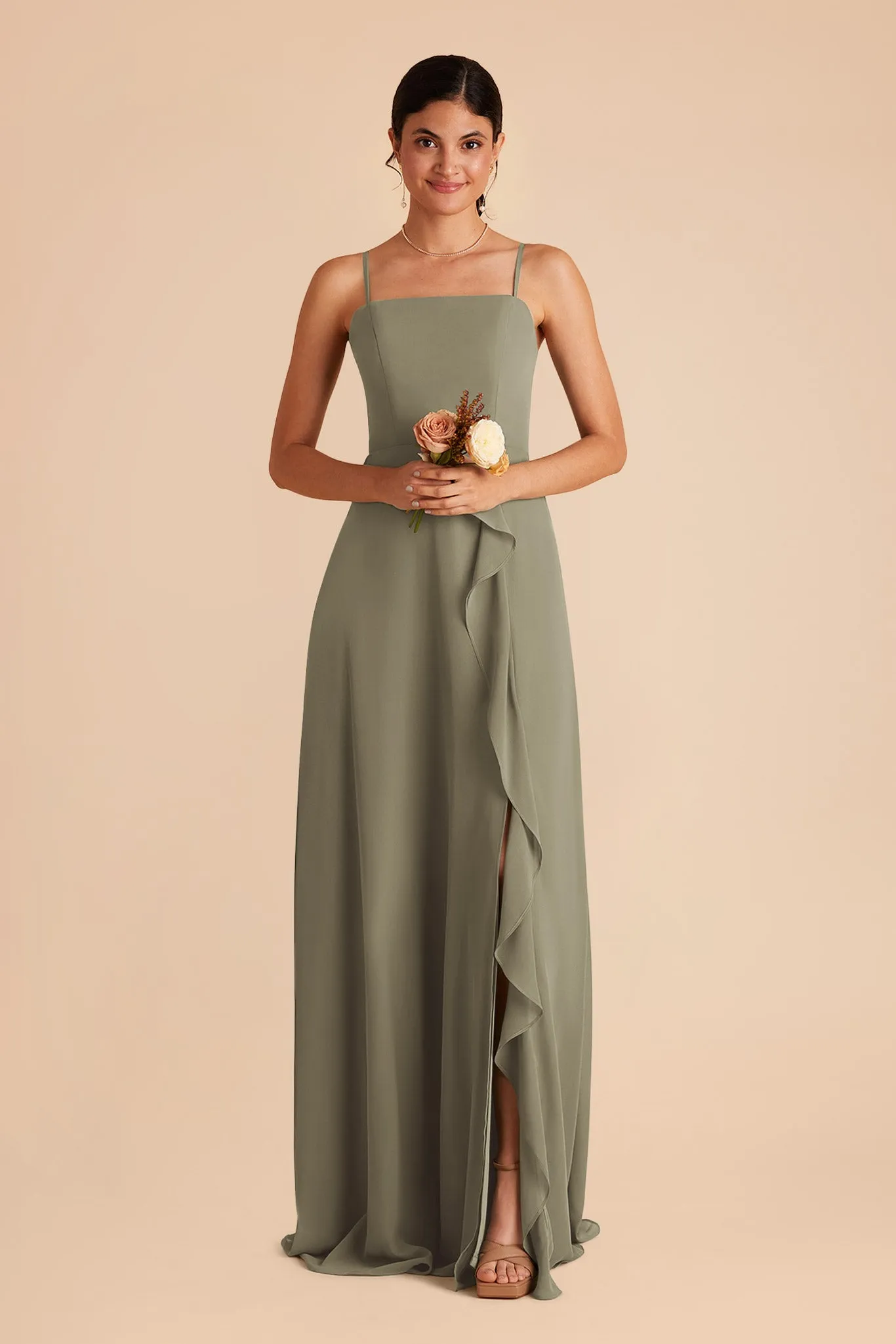 Winnie Chiffon Dress - Thyme sold by Birdy Grey product image thumbnail 4