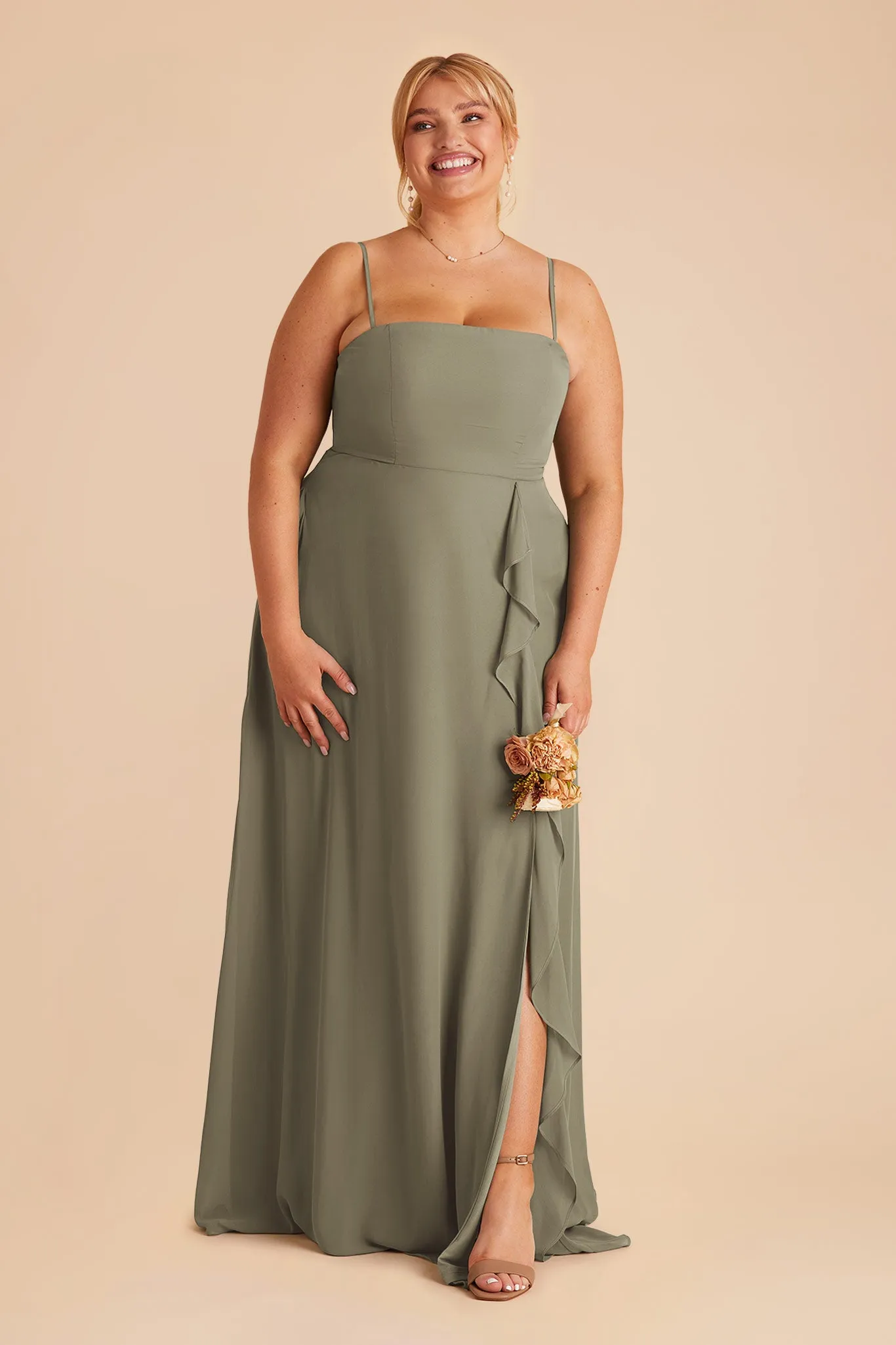 Winnie Chiffon Dress - Thyme sold by Birdy Grey product image thumbnail 2