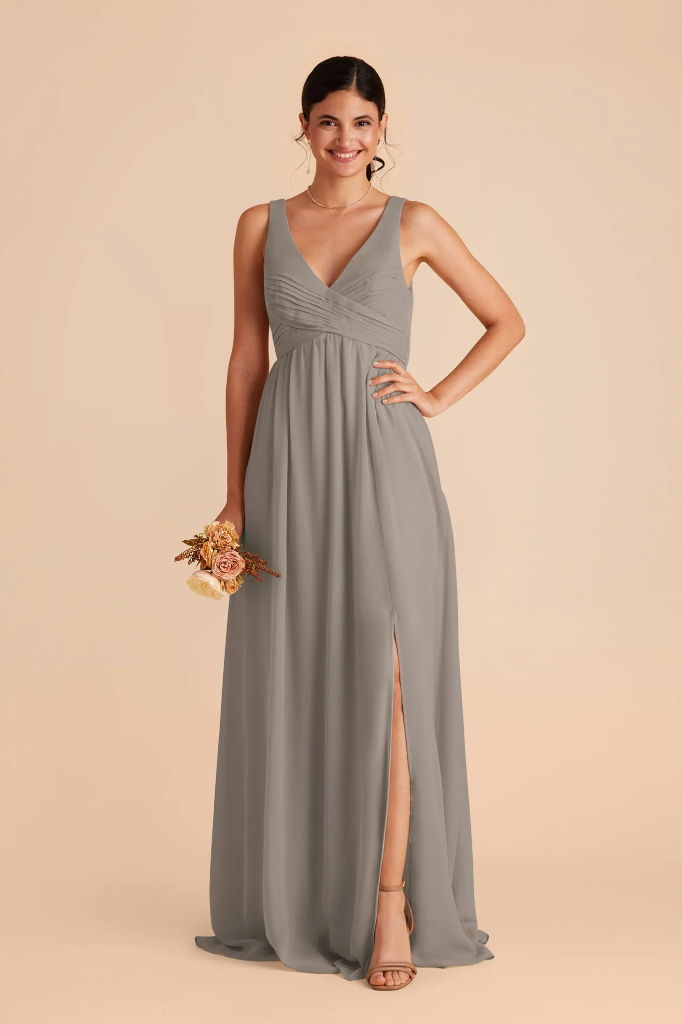 Laurie Chiffon Dress - Silver sold by Birdy Grey product image thumbnail 3