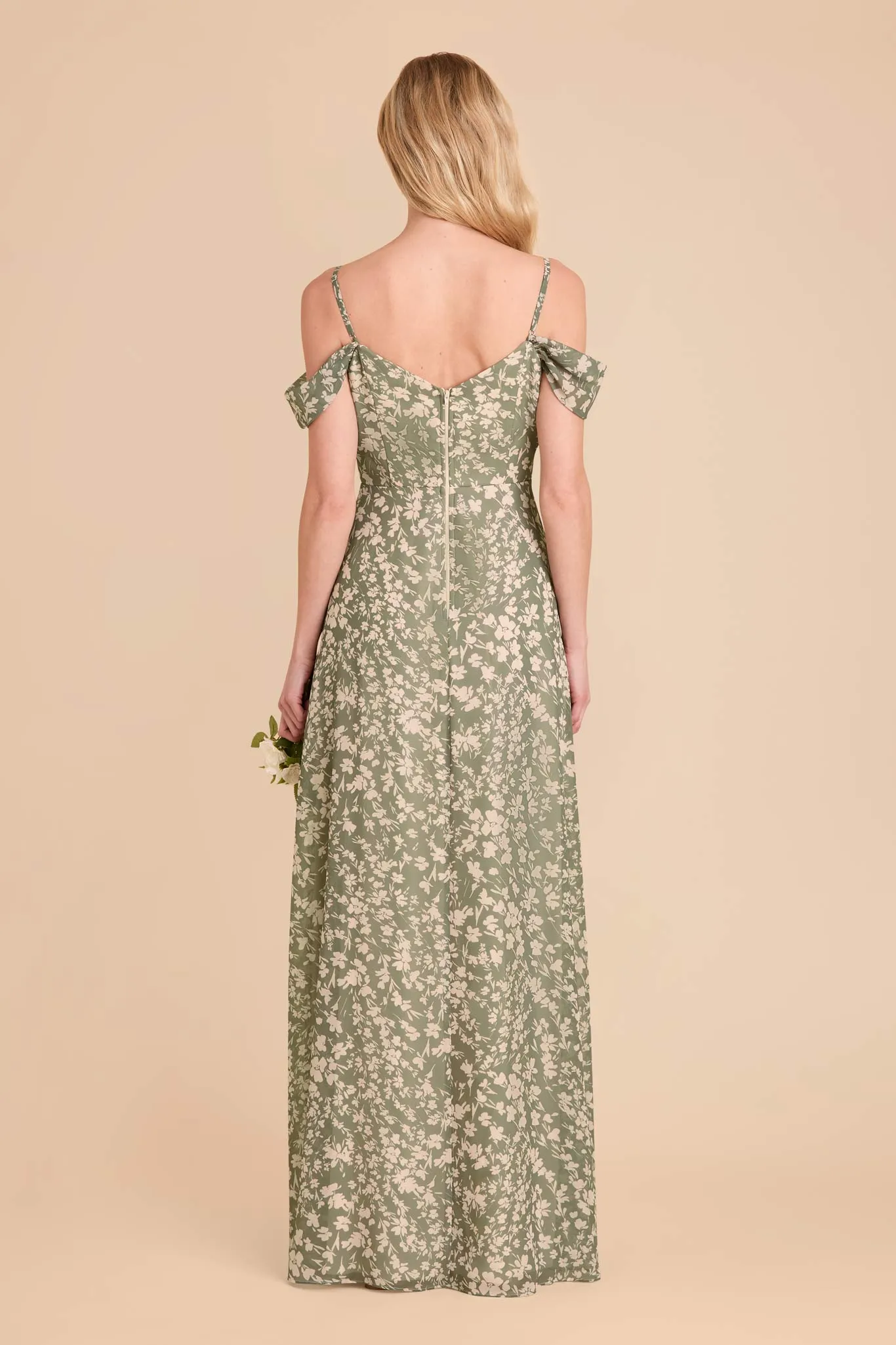 Spence Chiffon Dress With Slit - Thyme Dreamy Floral sold by Birdy Grey product image thumbnail 4