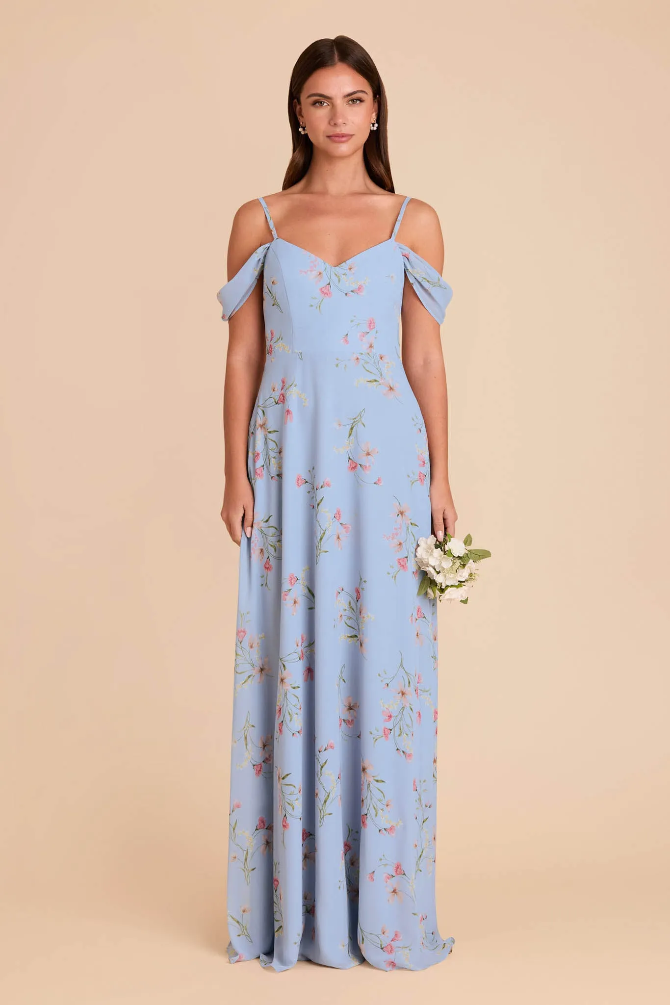 Devin Chiffon Dress - Periwinkle Blue Le Fleur sold by Birdy Grey