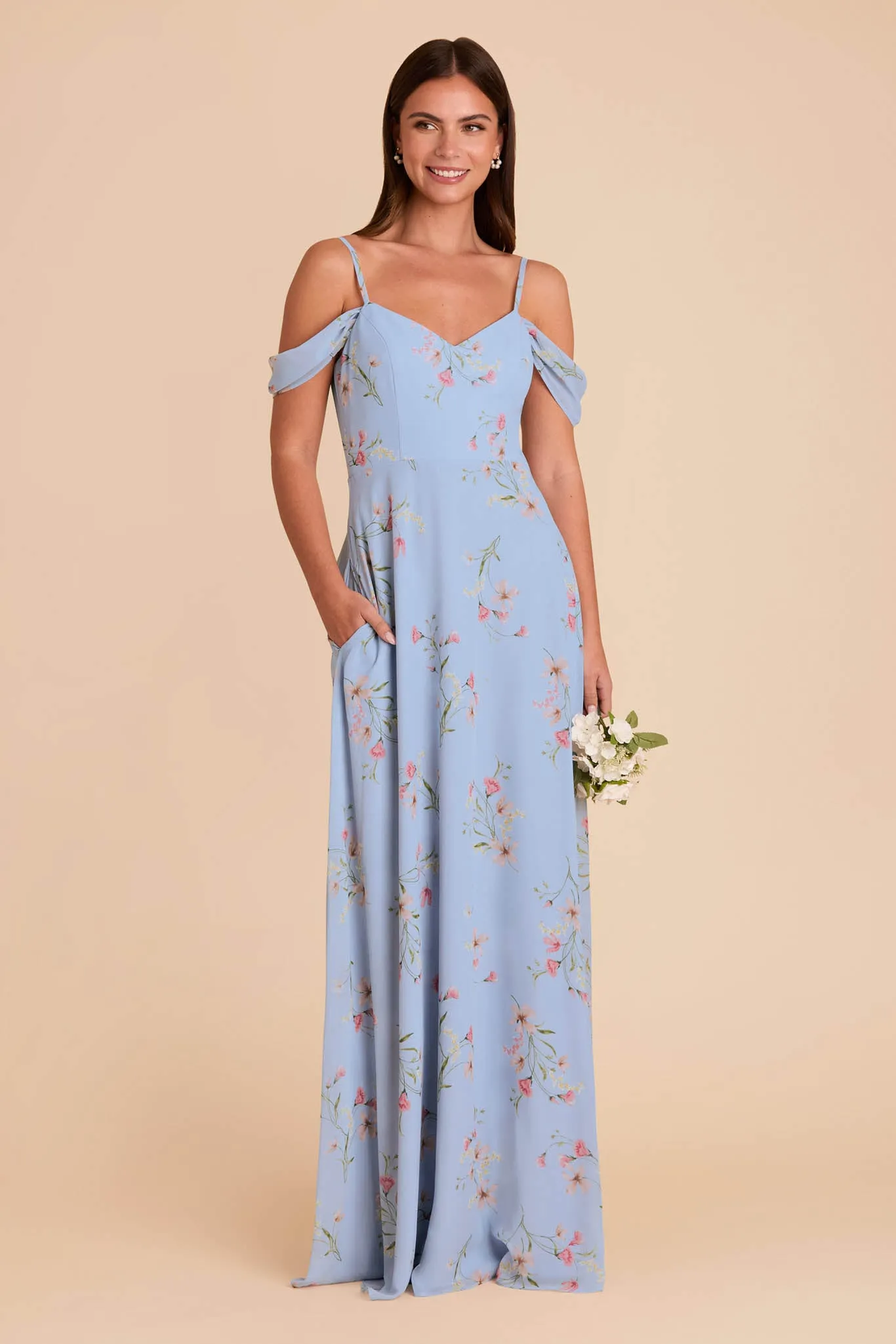 Devin Chiffon Dress - Periwinkle Blue Le Fleur sold by Birdy Grey product image thumbnail 3