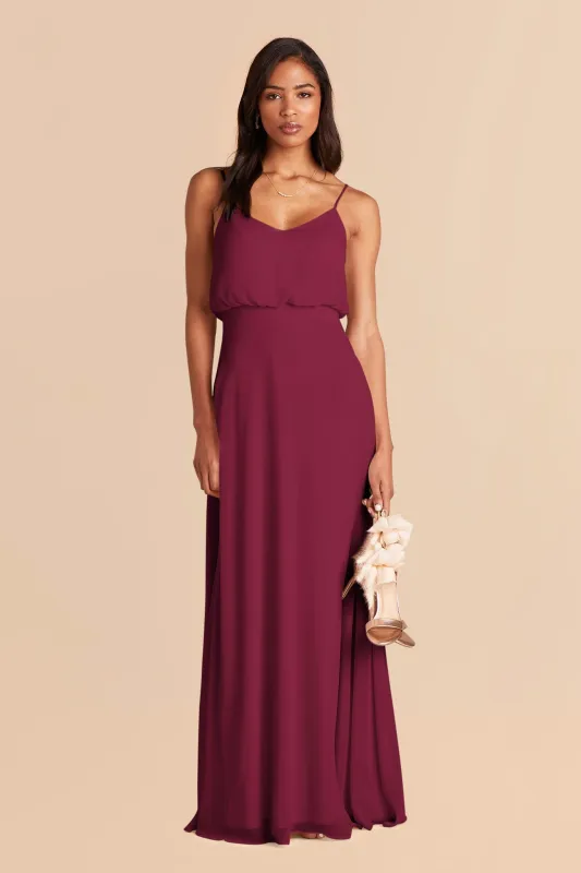 Gwennie Chiffon Dress - Berry sold by Birdy Grey