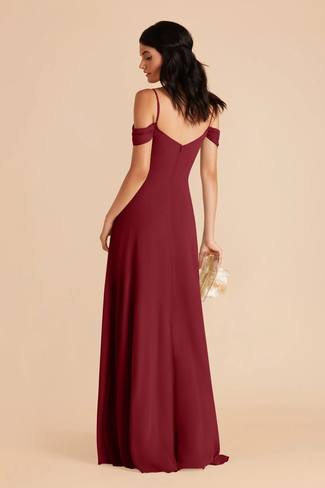 Devin Chiffon Dress - Burgundy sold by Birdy Grey product image thumbnail 5