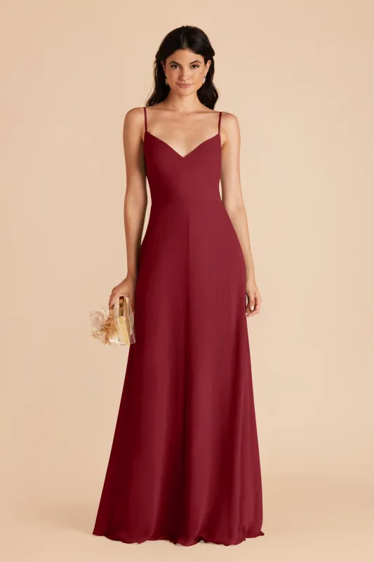 Devin Chiffon Dress - Burgundy sold by Birdy Grey