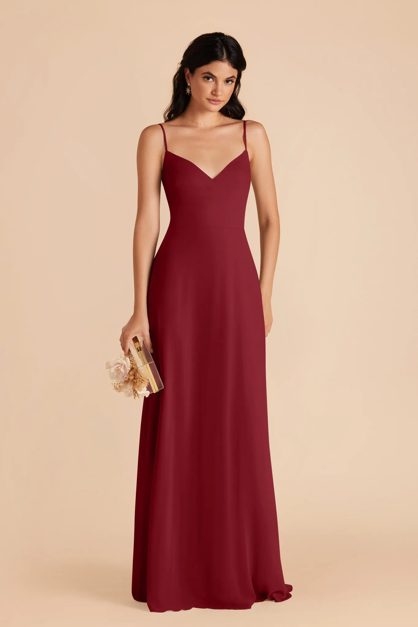 Devin Chiffon Dress - Burgundy sold by Birdy Grey product image thumbnail 4