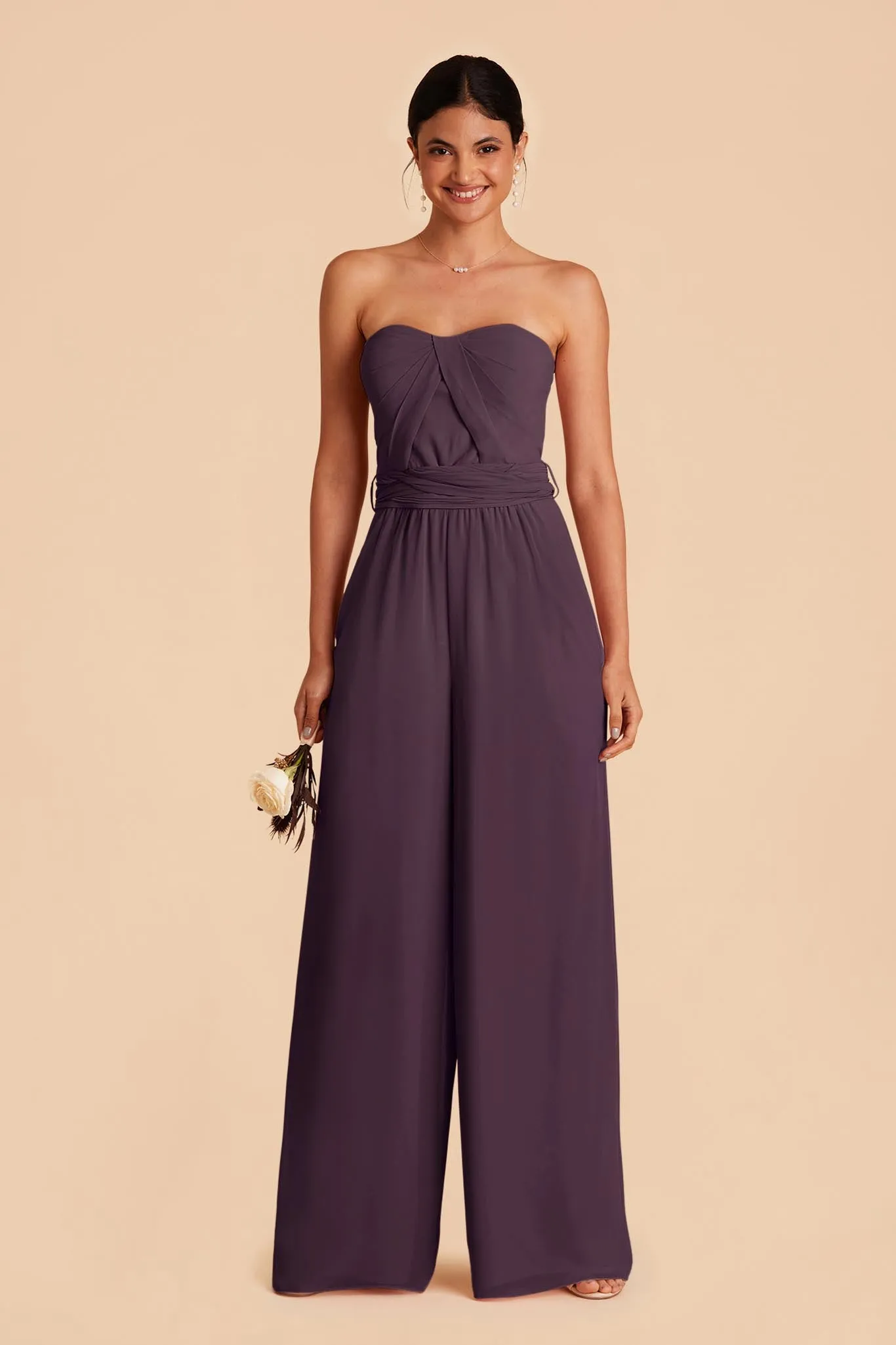 Gigi Chiffon Jumpsuit - Plum sold by Birdy Grey product image thumbnail 4